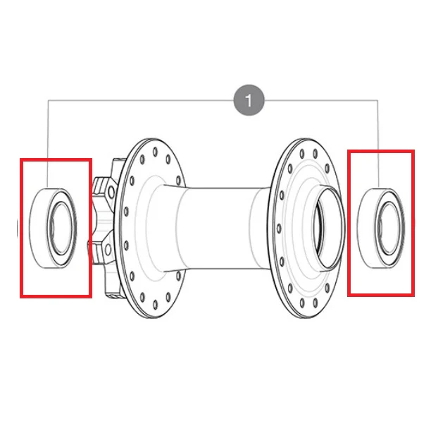 Kit 2 Roulements Moyeu MAVIC 18x30x7mm