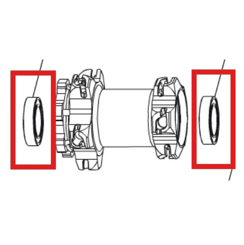 Kit 2 Roulements Moyeu Avant MAVIC Centerlock Axe 9/15mm 20x32x7mm (6804) + 25x37x7mm (6805)