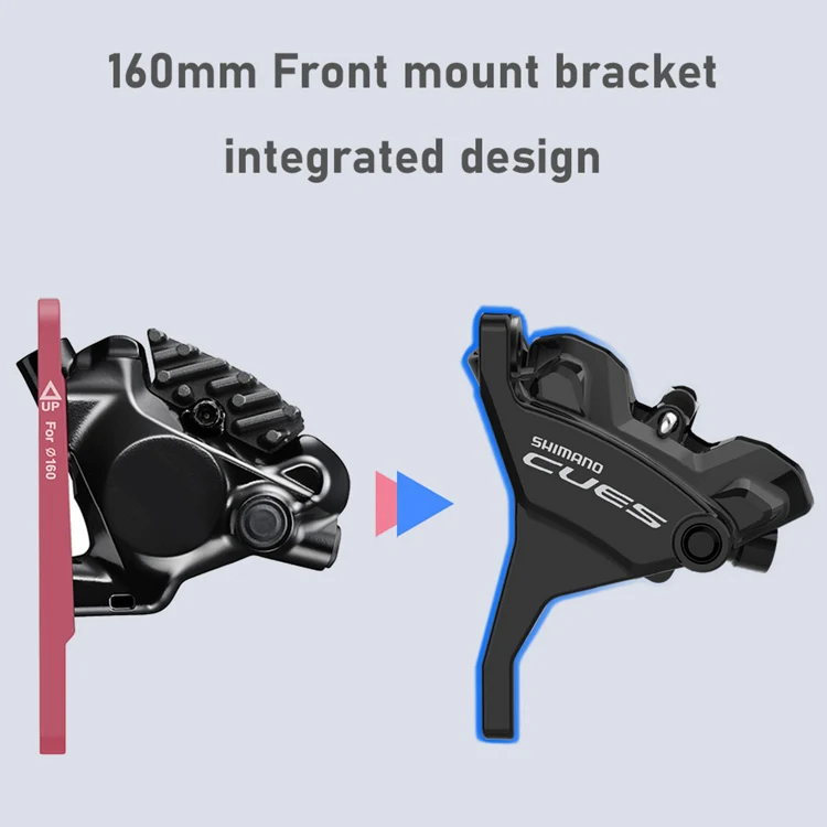 Levier Gauche  et Étrier Avant SHIMANO CUES U6030 Double Flatmount Sans Disque - Image 6