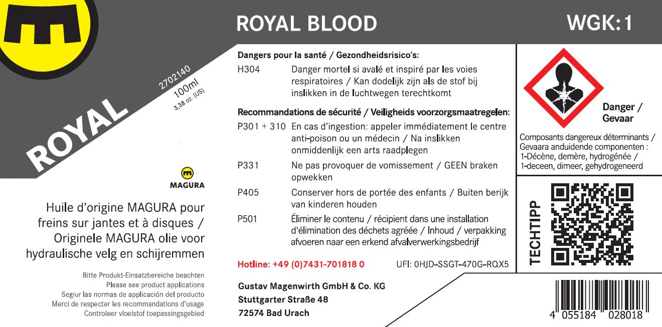 Liquide de Frein Minéral MAGURA ROYAL BLOOD (1L) - Image 2