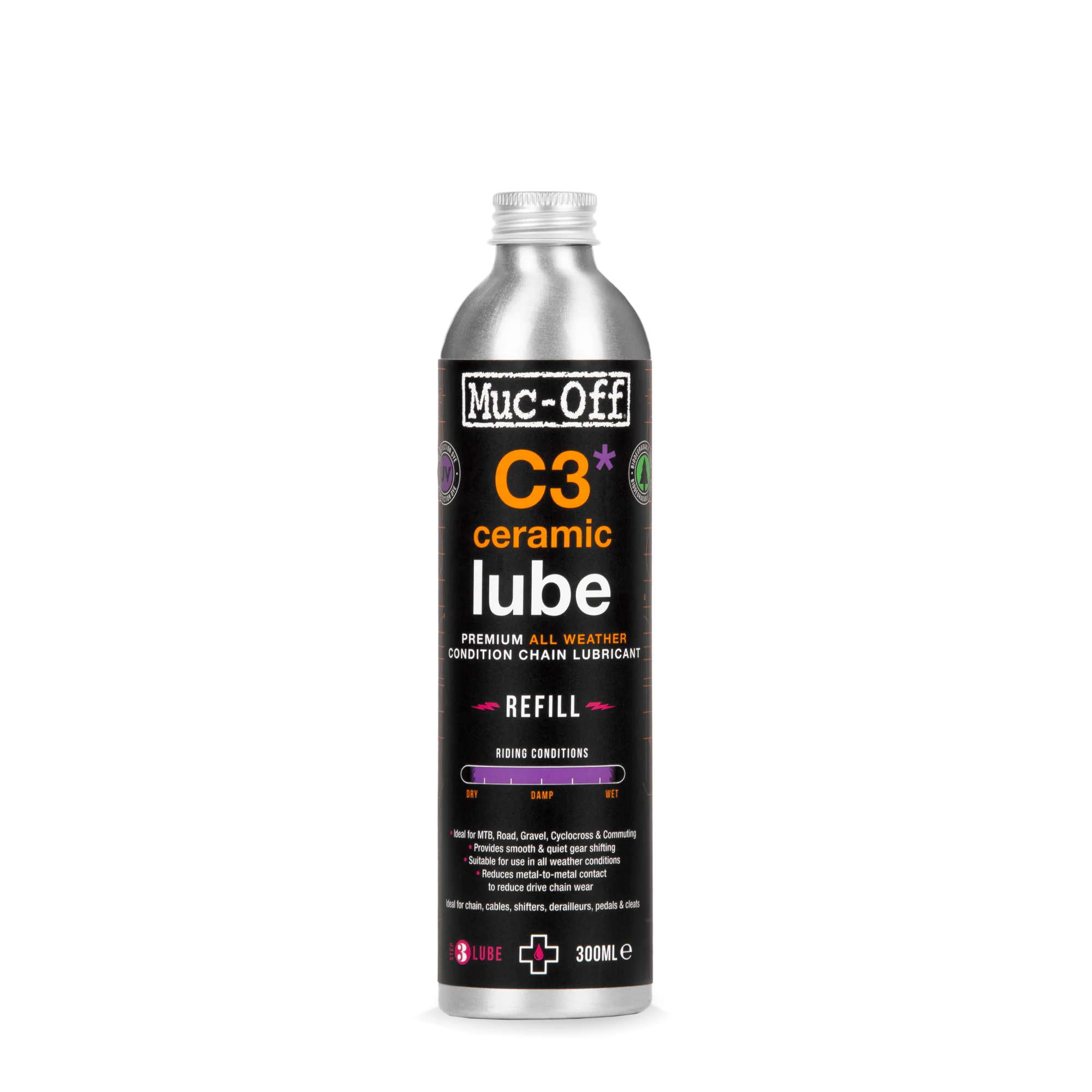 Lubrifiant Céramique Toutes Conditions MUC-OFF C3 ALL WEATHER CERAMIC (300 ml)