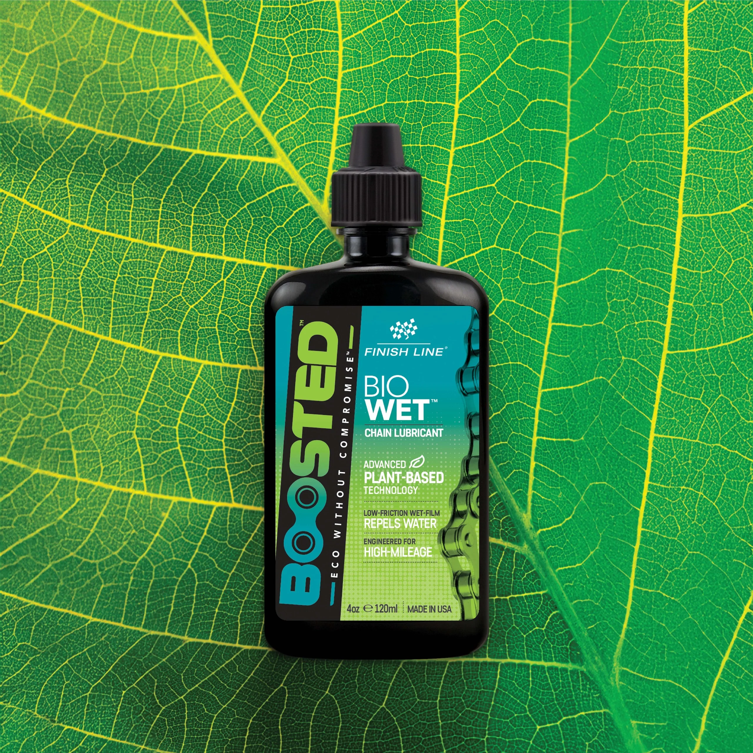 Lubrifiant pour Chaîne FINISH LINE BOOSTED™ BIO WET (120 ml) - Image 2