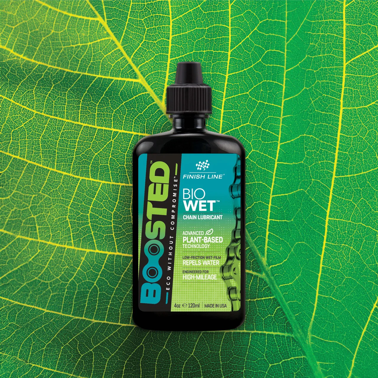 Lubrifiant pour Chaîne FINISH LINE BOOSTED™ BIO WET(60 ml) - Image 2