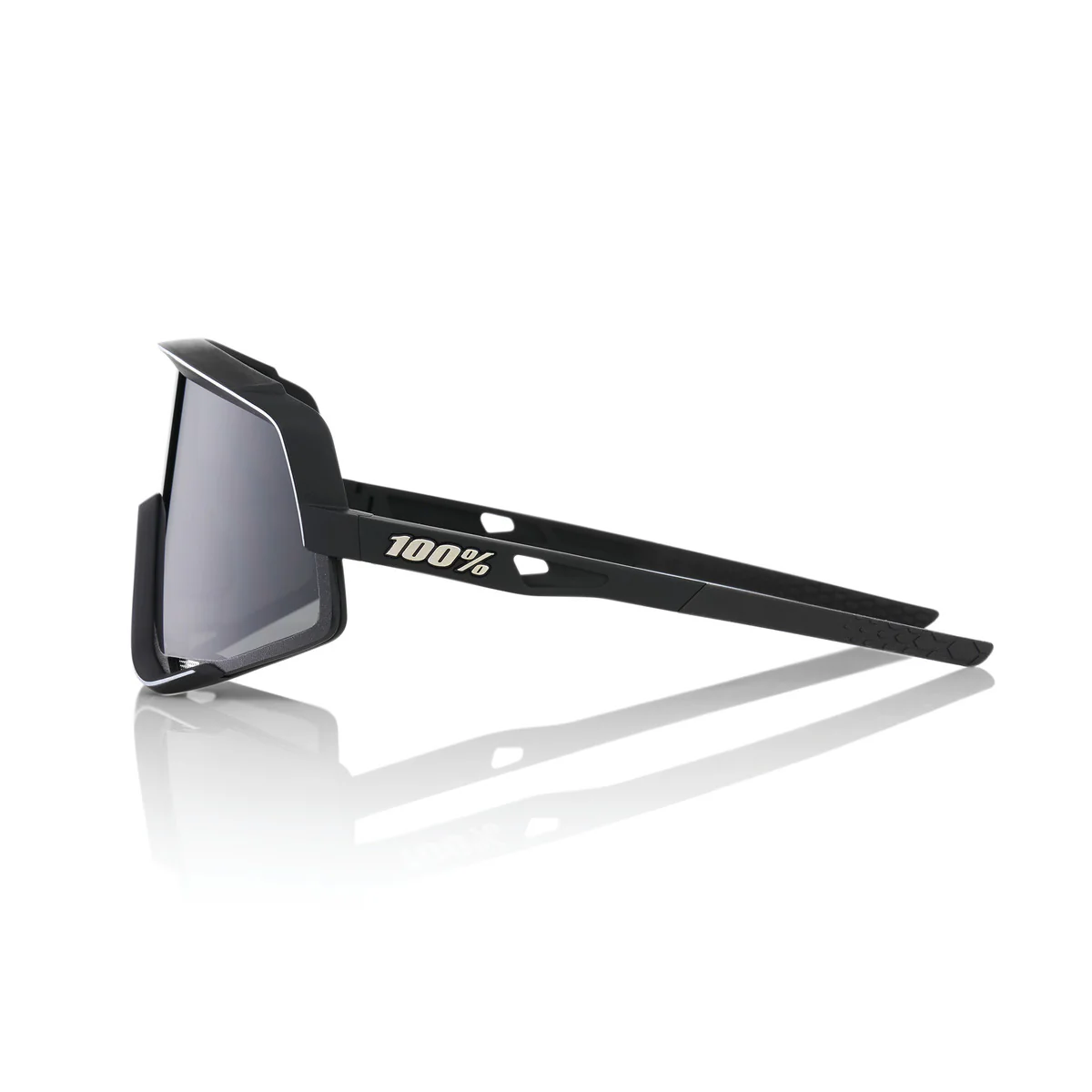 Lunettes 100% GLENDALE Soft Tact Noir Smoke Lens - Image 3