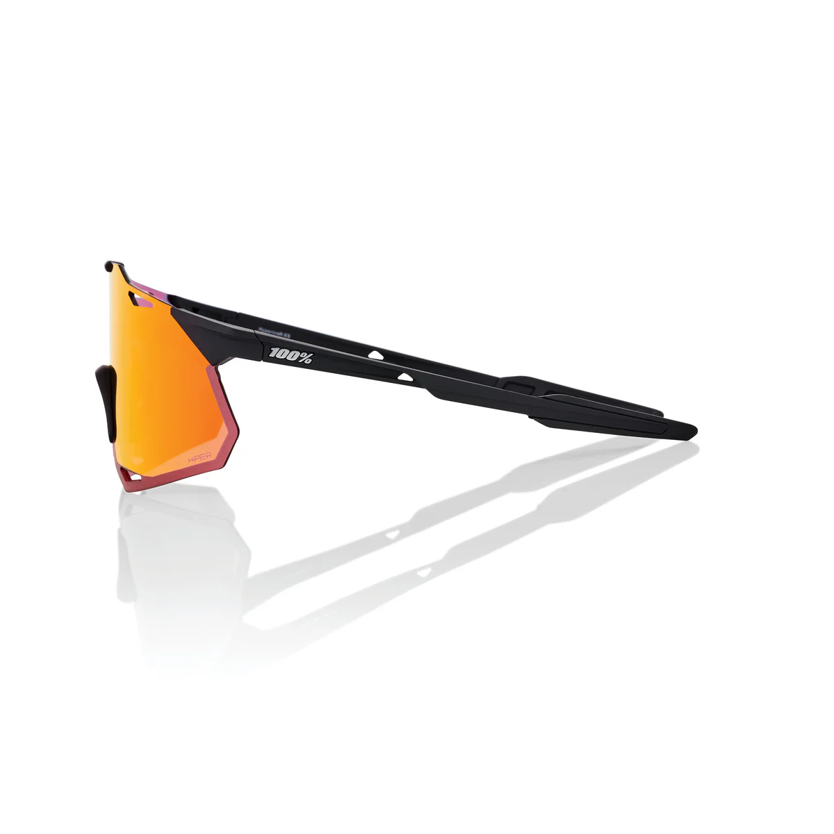 Lunettes 100% HYPERCRAFT XS Soft Tact Noir Hiper Multilayer Mirror Rouge - Image 3