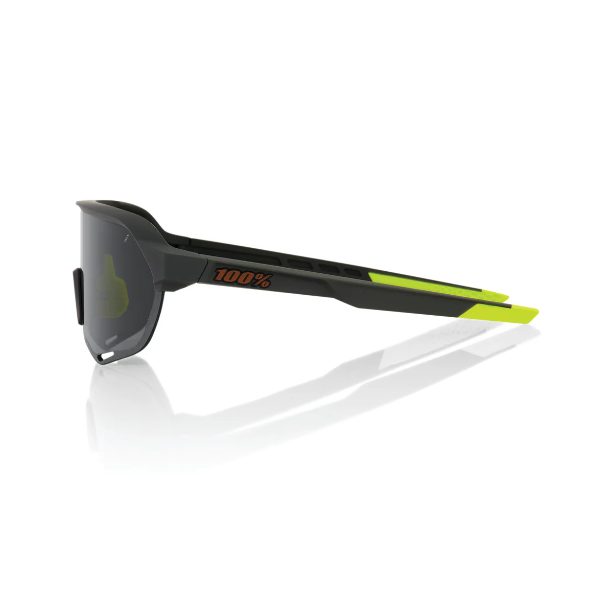 Lunettes 100% S2 Soft Tact Noir/Gris Smoke Lens - Image 3