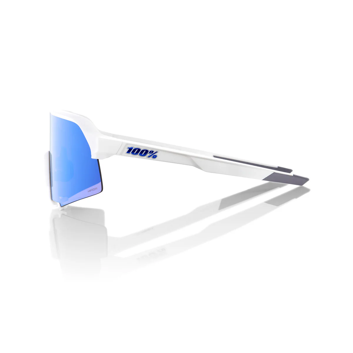 Lunettes 100% S3 Blanc Mat Hiper Multilayer Mirror Bleu - Image 3