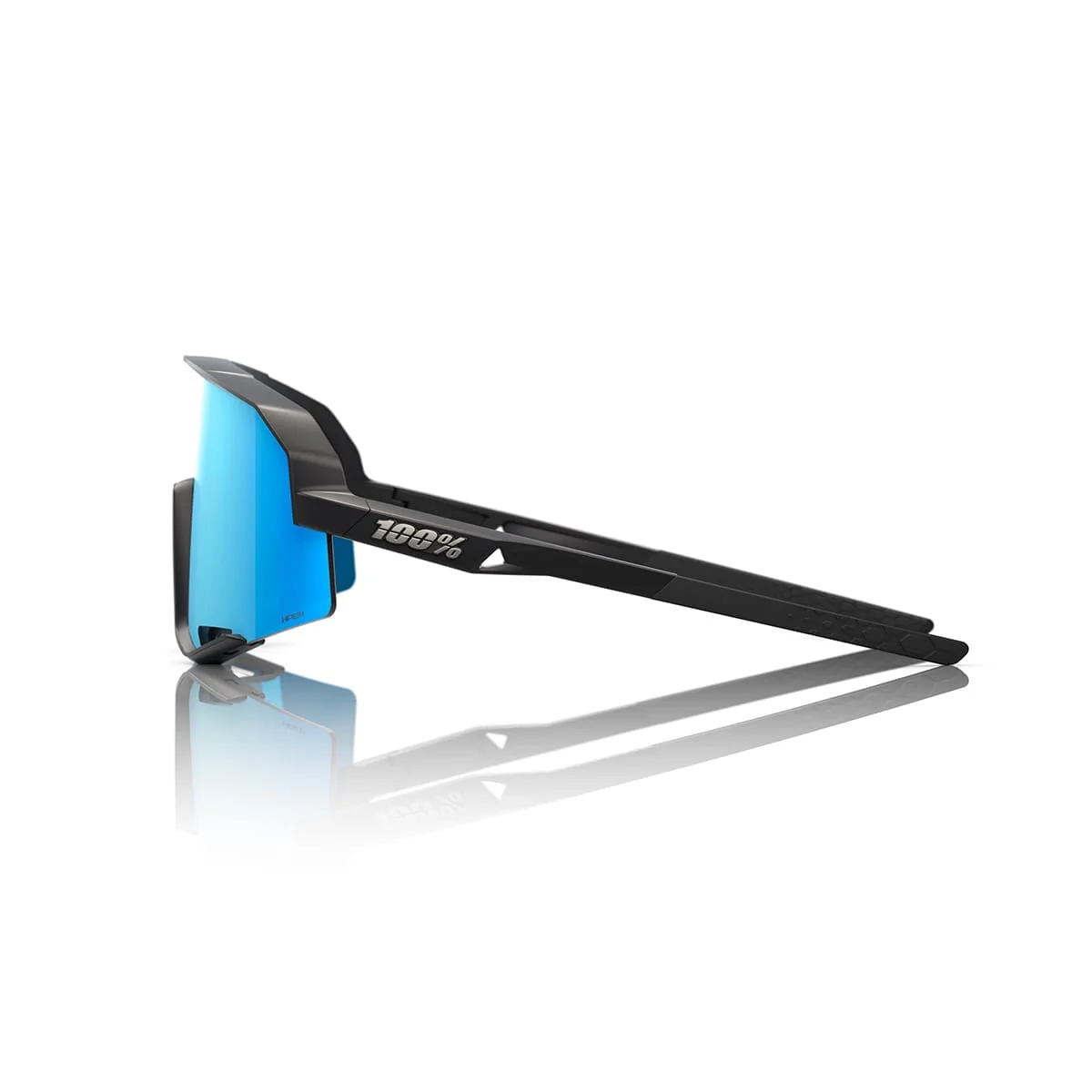 Lunettes 100% SLENDALE Noir Matt Hipper Mirror Bleu - Image 3