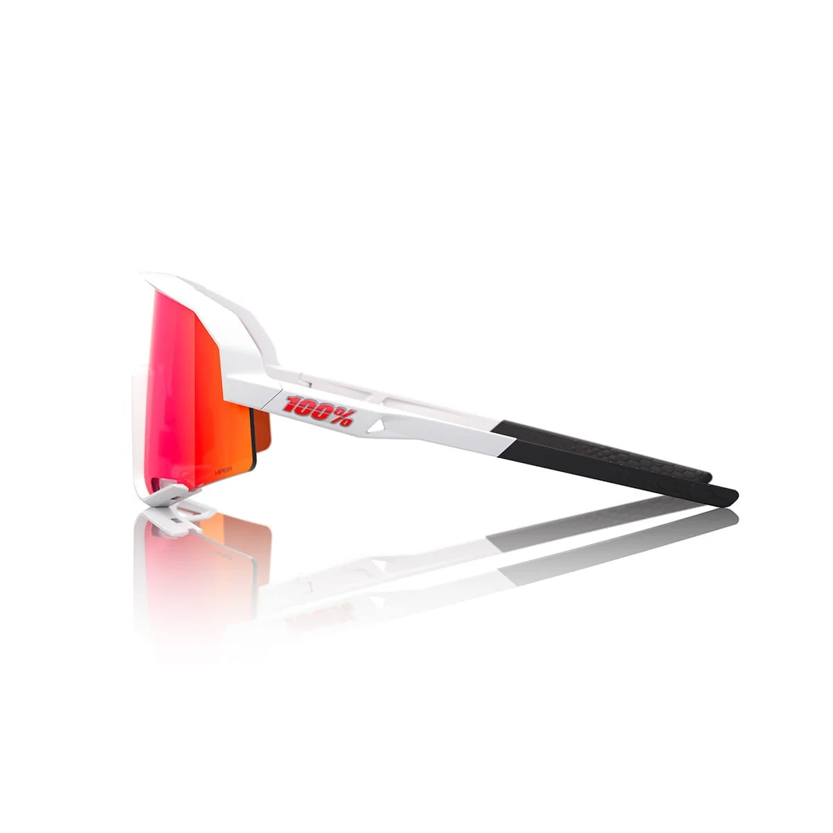 Lunettes 100% SLENDALE Soft Blanc Hiper Mirror Rouge - Image 3