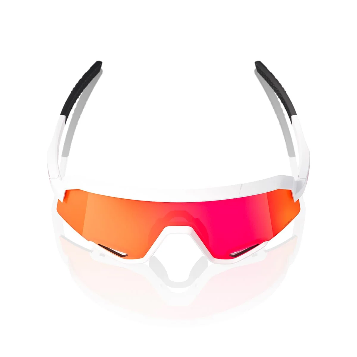 Lunettes 100% SLENDALE Soft Blanc Hiper Mirror Rouge - Image 4