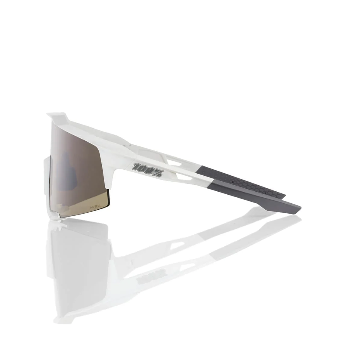 Lunettes 100%  SPEEDCRAFT Blanc Matt Hiper Mirror Argent - Image 3