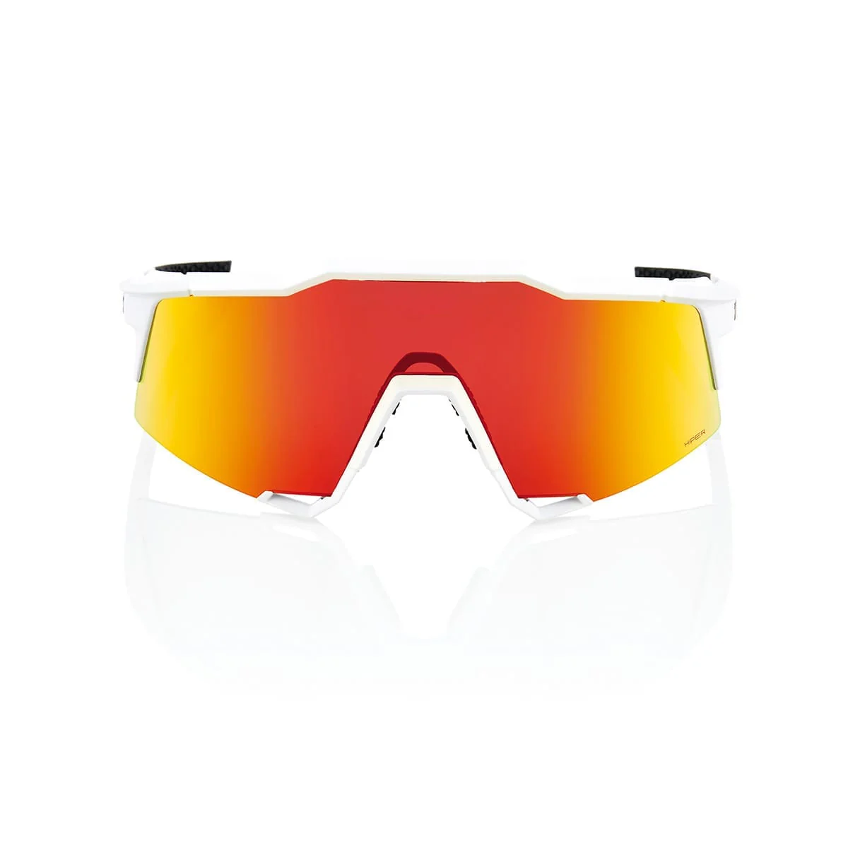 Lunettes 100% SPEEDCRAFT Soft Blanc Hiper Mirror Rouge - Image 2