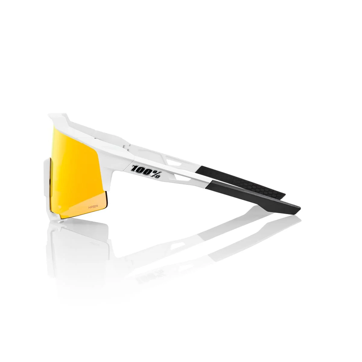 Lunettes 100% SPEEDCRAFT Soft Blanc Hiper Mirror Rouge - Image 3