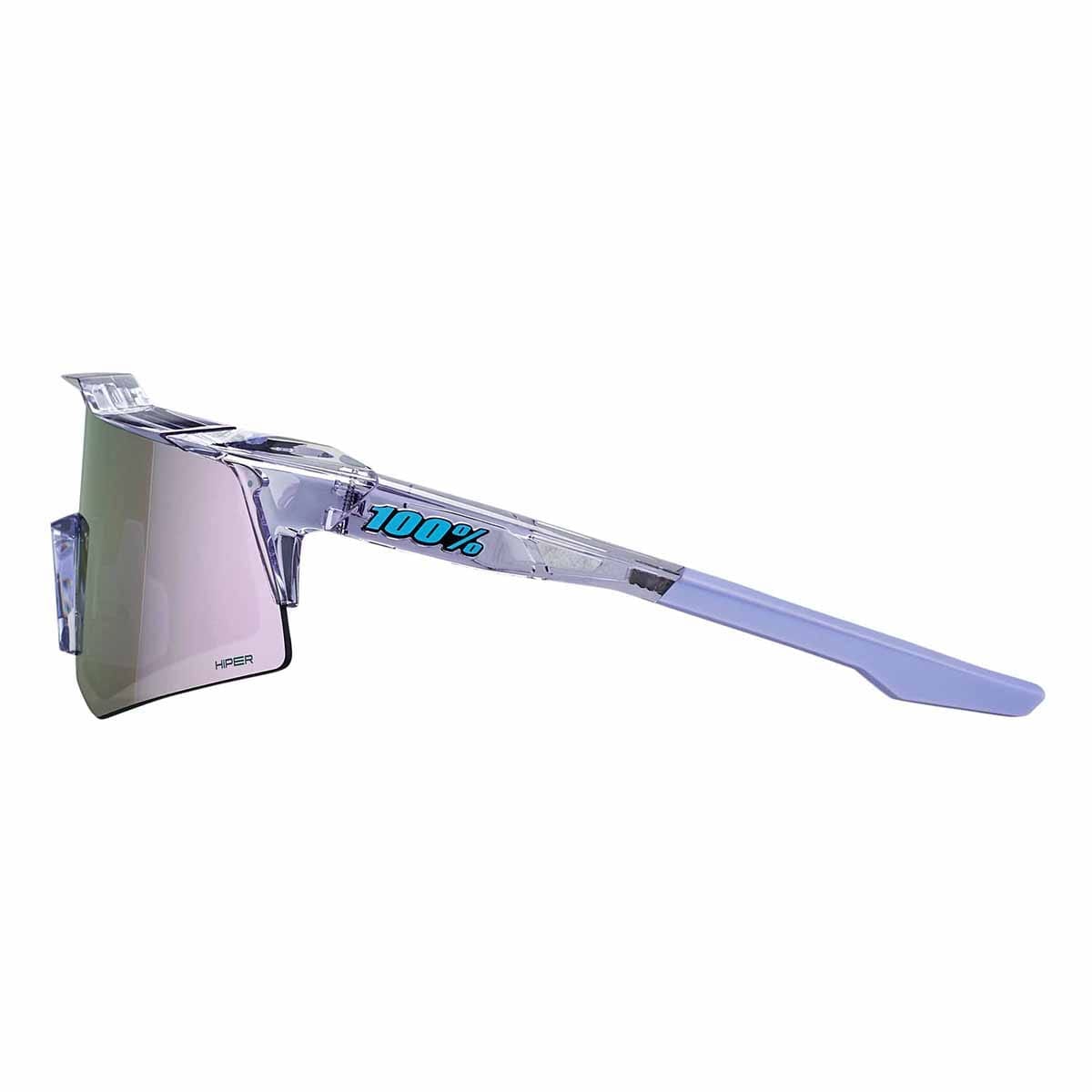 Lunettes 100% SPEEDCRAFT XS POLISHED Translucide Hiper Mirror Lavande - Image 5