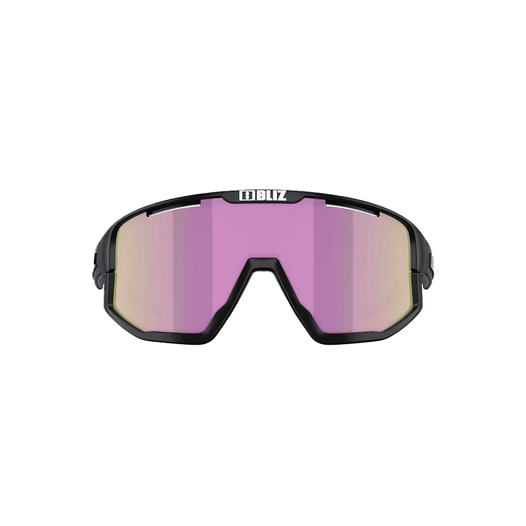 Lunettes BLIZ FUSION SMALL Noir Matt Écran Marron Rose - Image 2