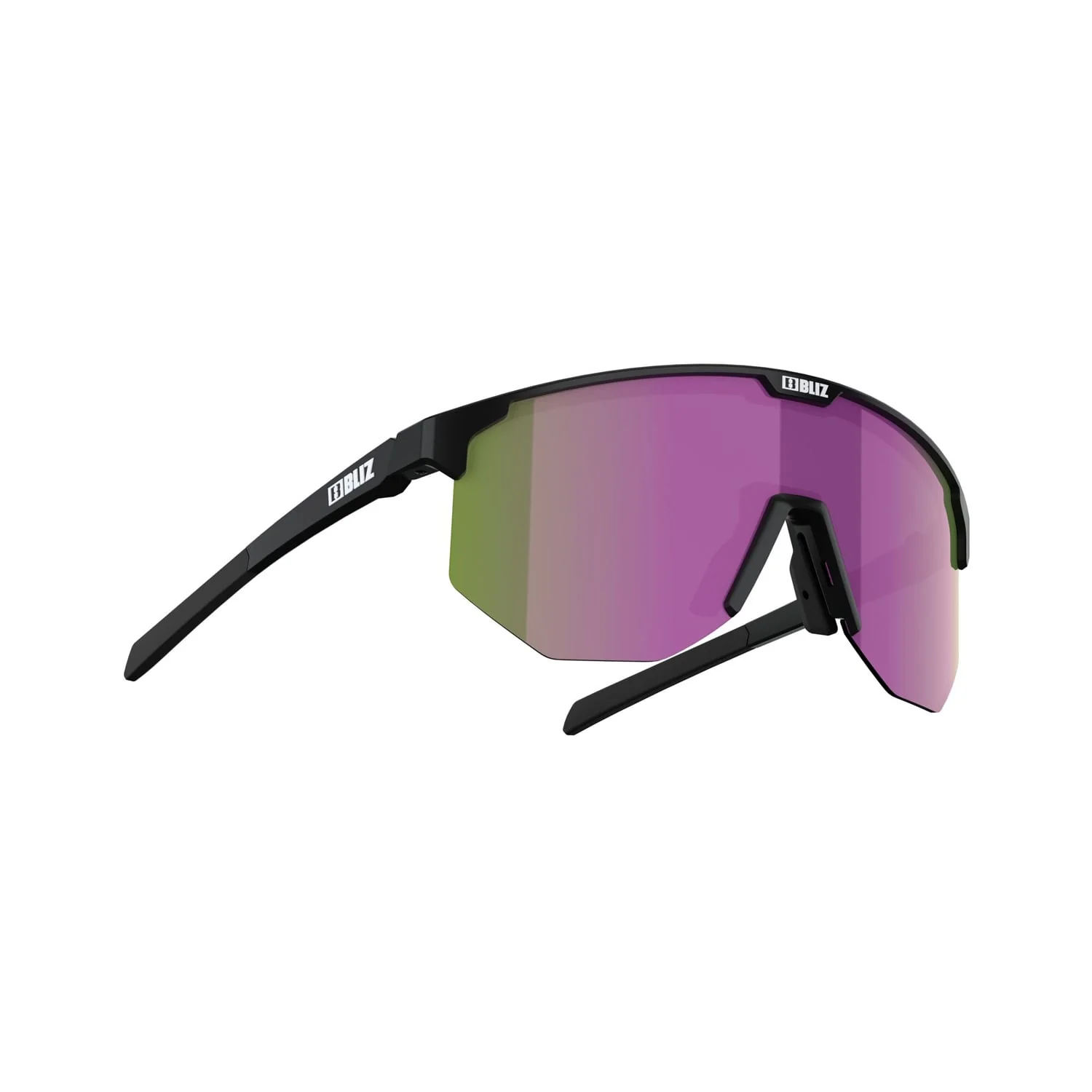 Lunettes BLIZ HERO SMALL Noir Matt Ecran Marron Violet - Image 2