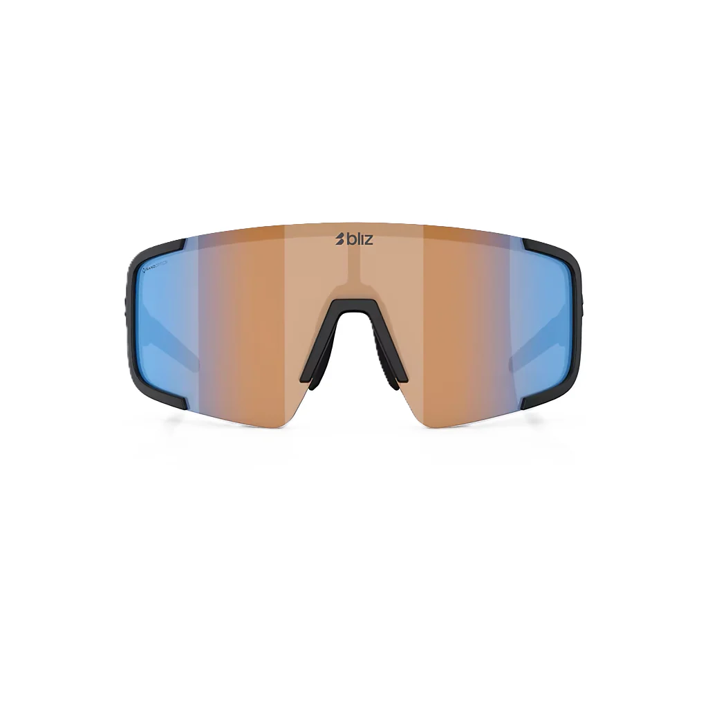 Lunettes BLIZ P003 SMALL Noir Matt Écran Coral/Orange Bleu Iridium - Image 2