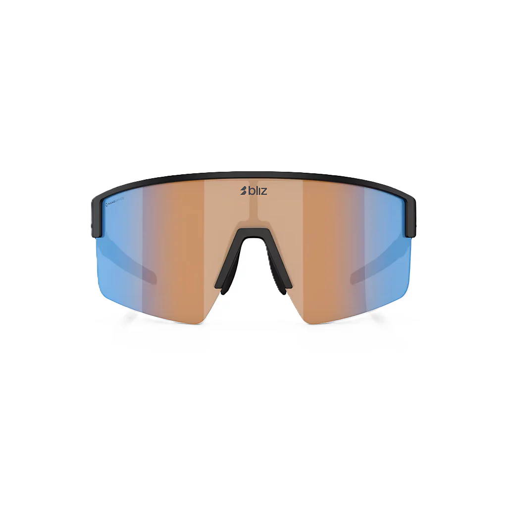 Lunettes BLIZ P004 SMALL Noir Matt Verre Coral/Orange Bleu Iridium - Image 2