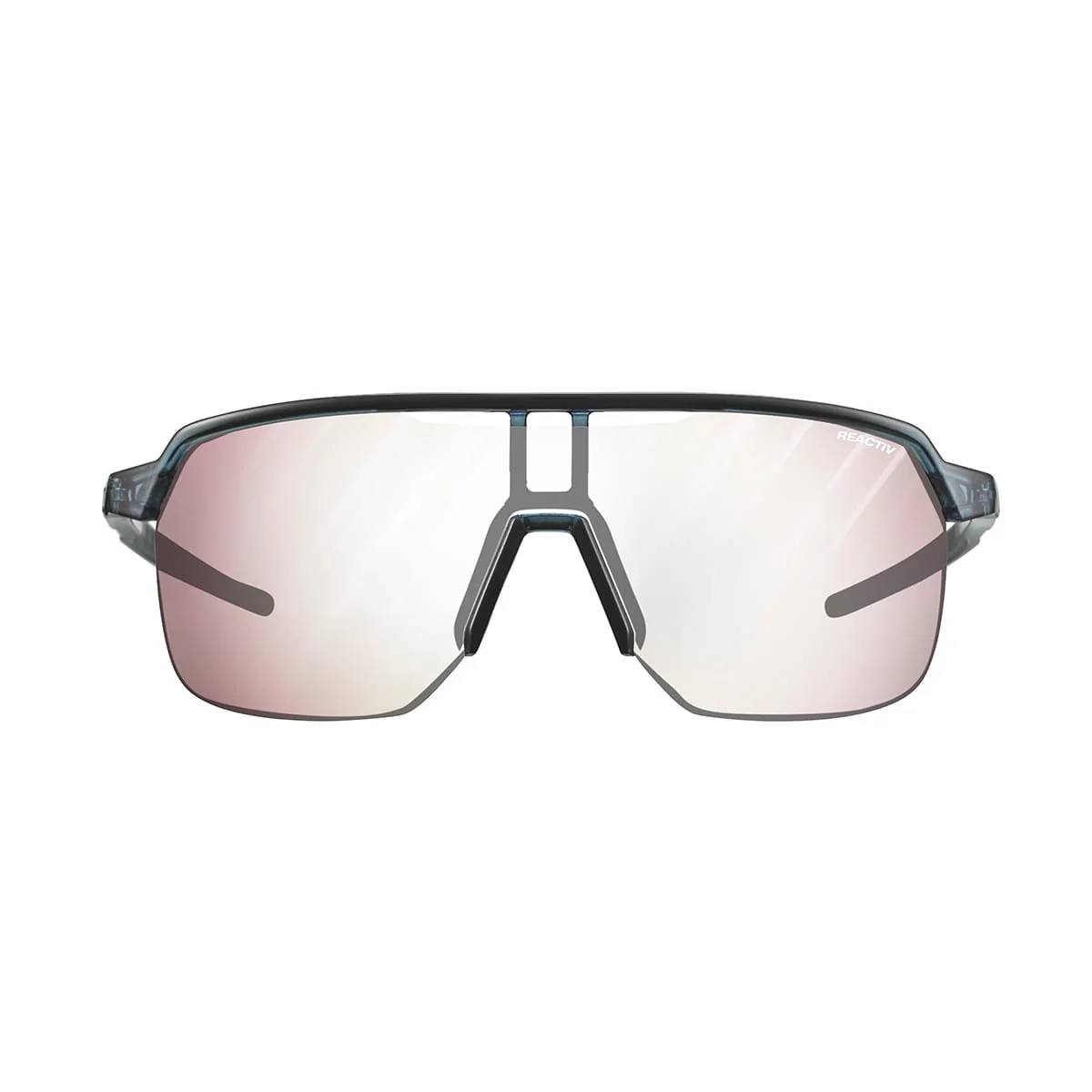 Lunettes JULBO FREQUENCY Bleu Translucide/Noir Reactiv High Contrast Photochromique - Image 4