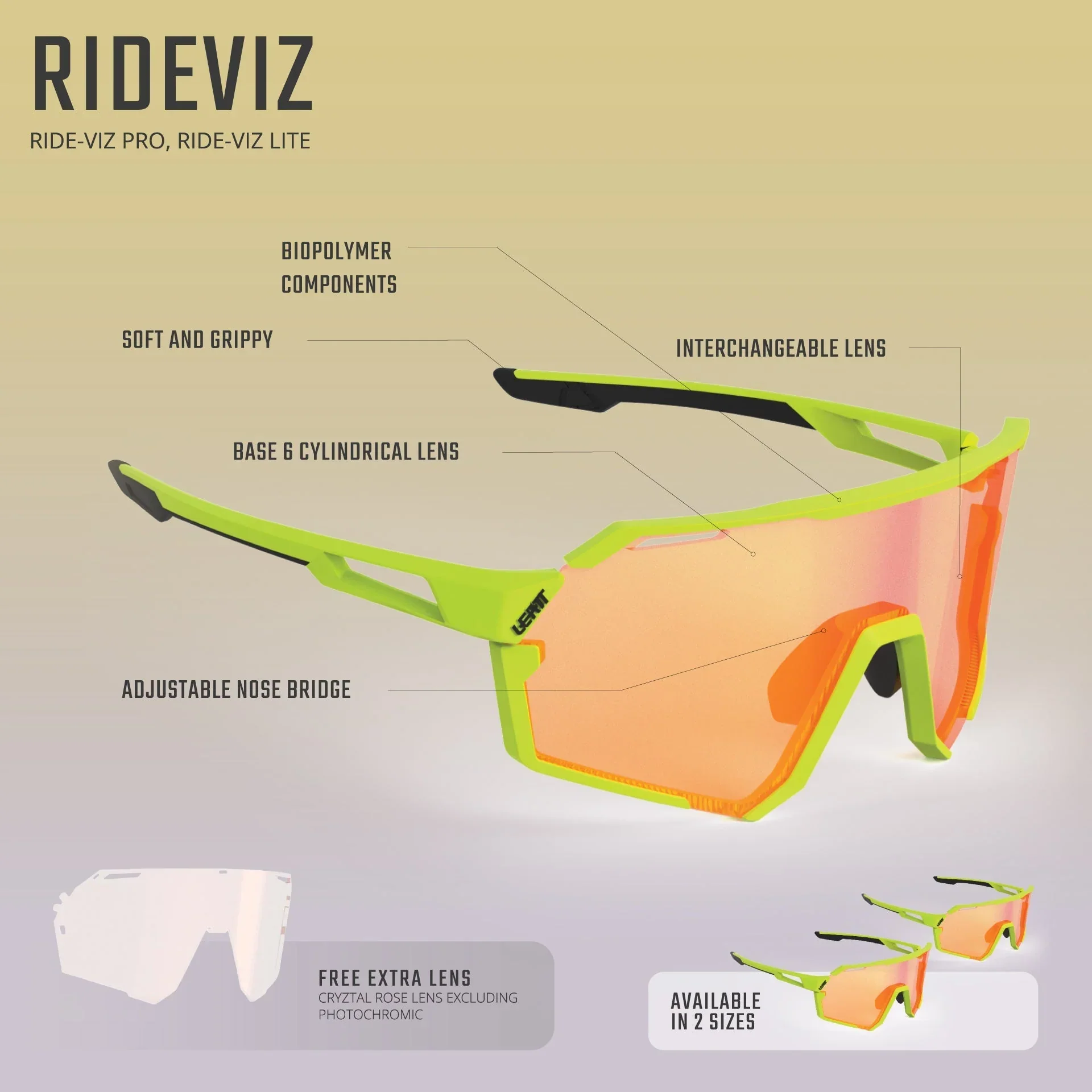 Lunettes LEATT RIDEVIZ PRO SMALL Noir Verre Iriz Argent - Image 6
