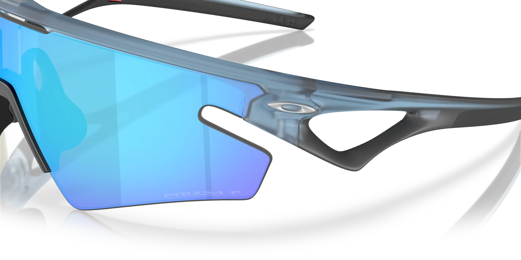 Lunettes OAKLEY SPHAERA SLASH Matt Transparent Stone Verre Prizm Sapphire Polarized - OO9499-0336 - Image 6