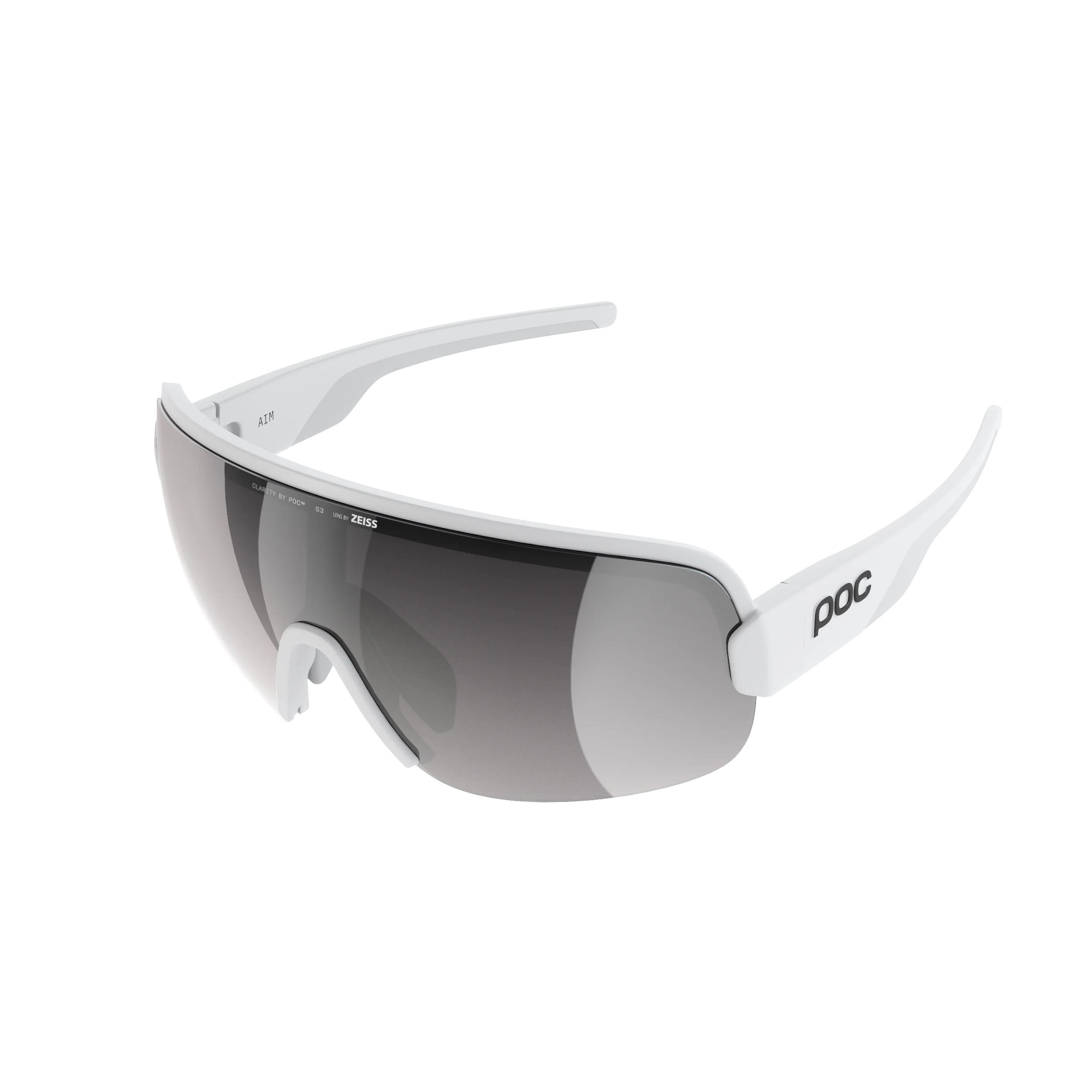 Lunettes POC AIM Blanc Verre Clarity Road Sunny Silver