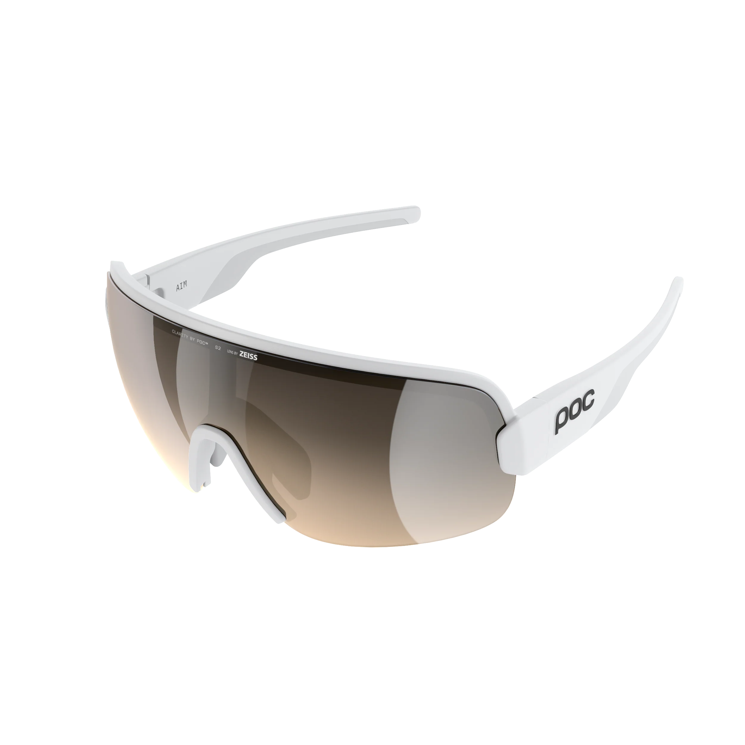 Lunettes POC AIM Blanc Verre Clarity Trail Partly Sunny Silver