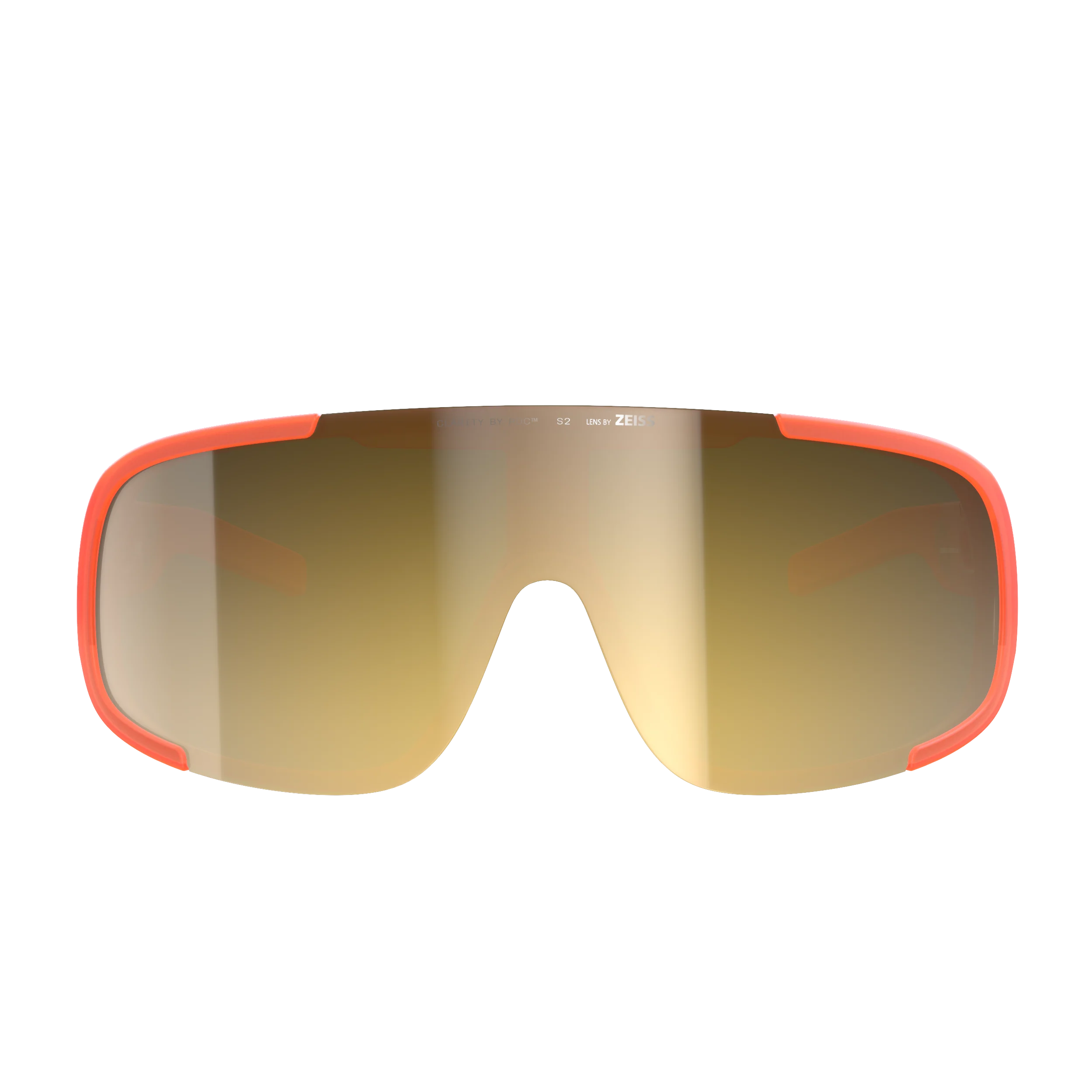 Lunettes POC ASPIRE MID Orange Fluo Translucide Verre Clarity Road Partly Sunny Gold - Image 2