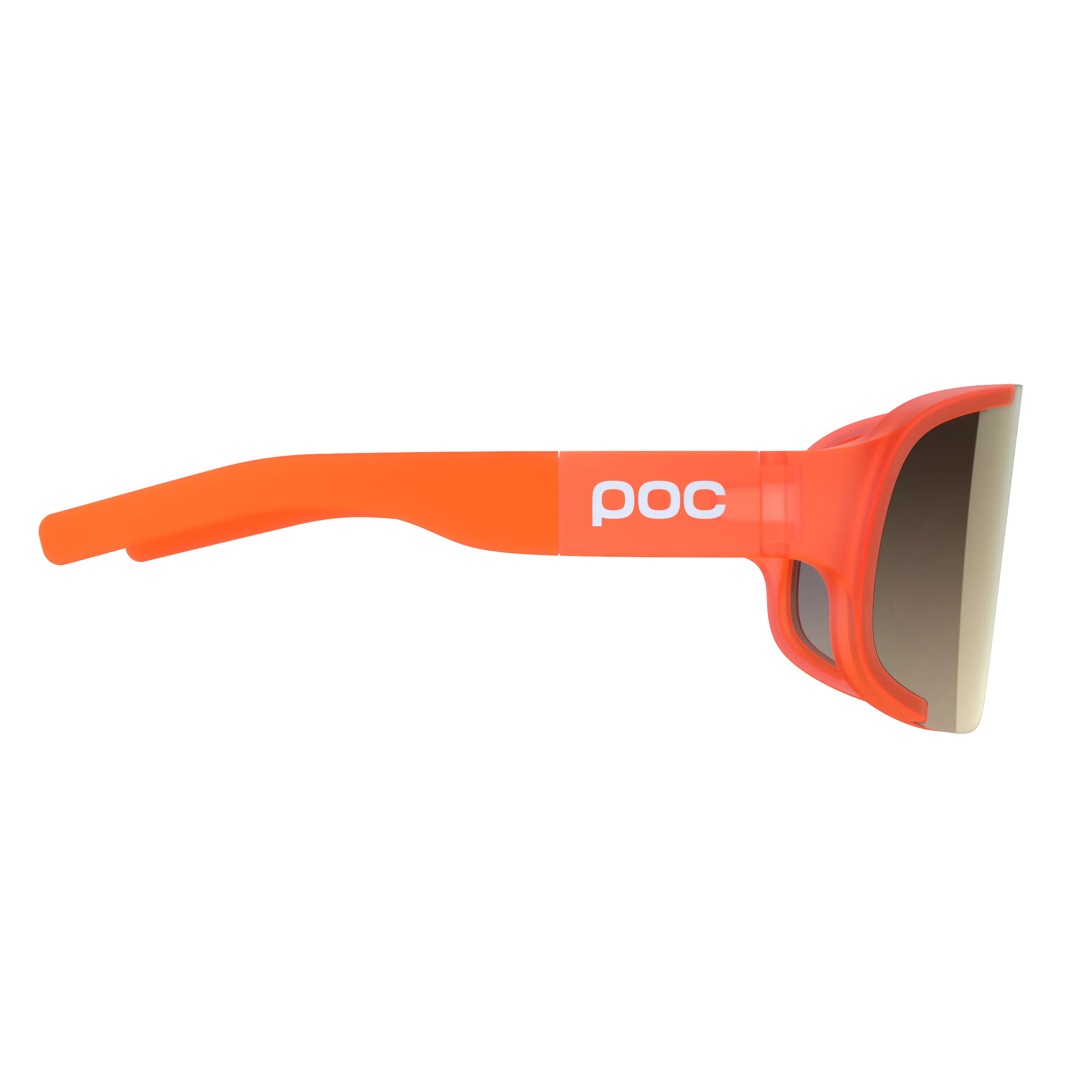 Lunettes POC ASPIRE MID Orange Fluo Translucide Verre Clarity Road Partly Sunny Gold - Image 3