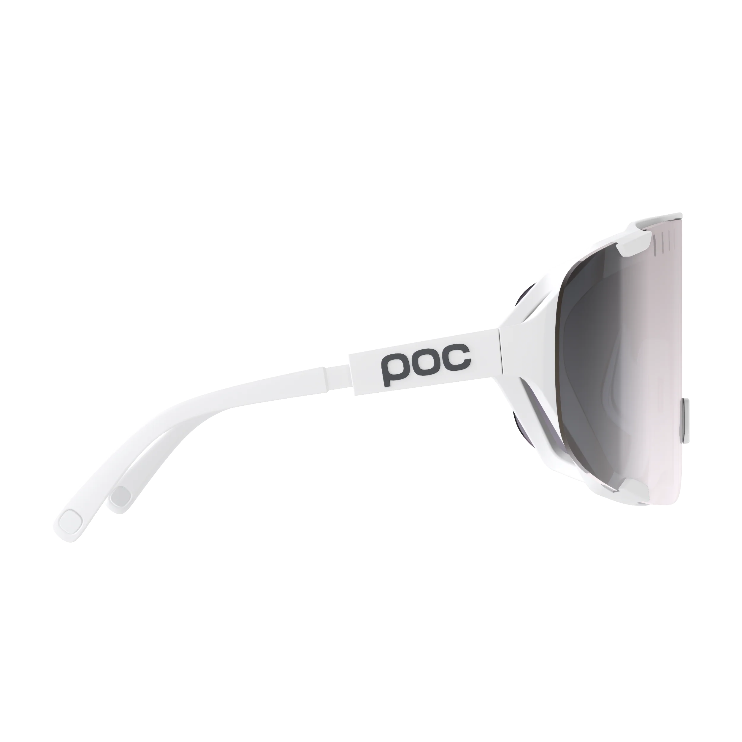 Lunettes POC DEVOUR + Blanc Verre Clarity Road Sunny Silver - Image 3