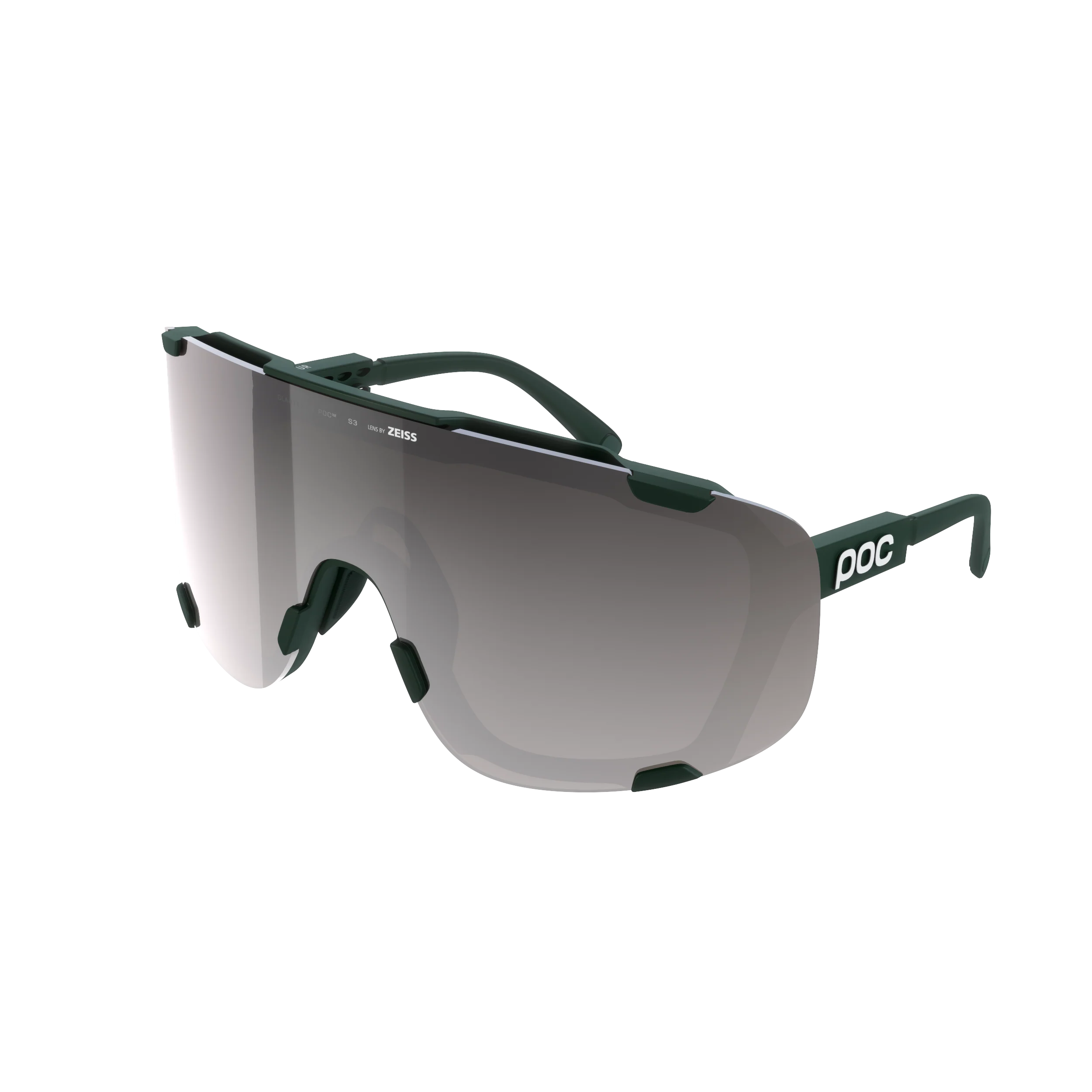 Lunettes POC DEVOUR + Kaki Verre Clarity Road Sunny Silver
