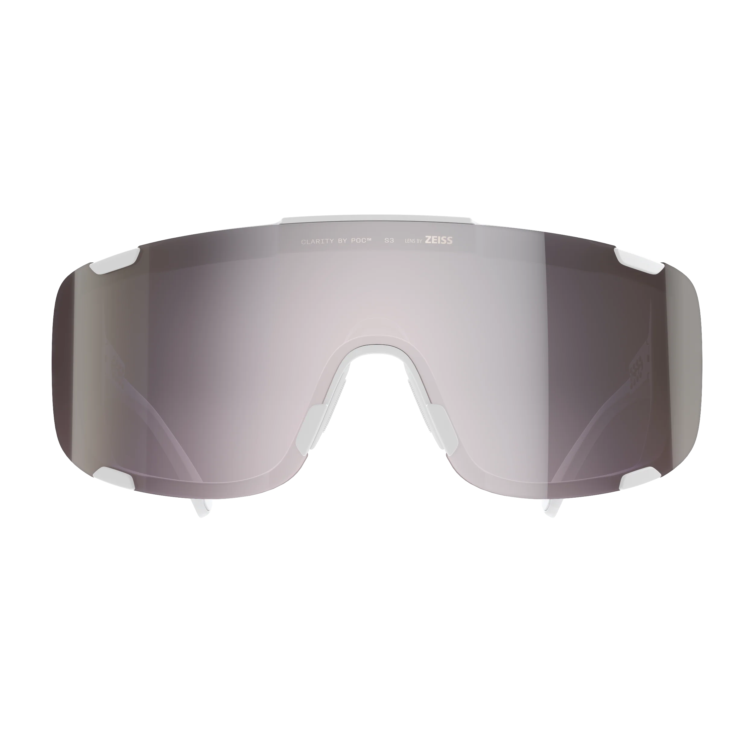 Lunettes POC DEVOUR MID Blanc Verre Clarity Road Sunny Silver - Image 2