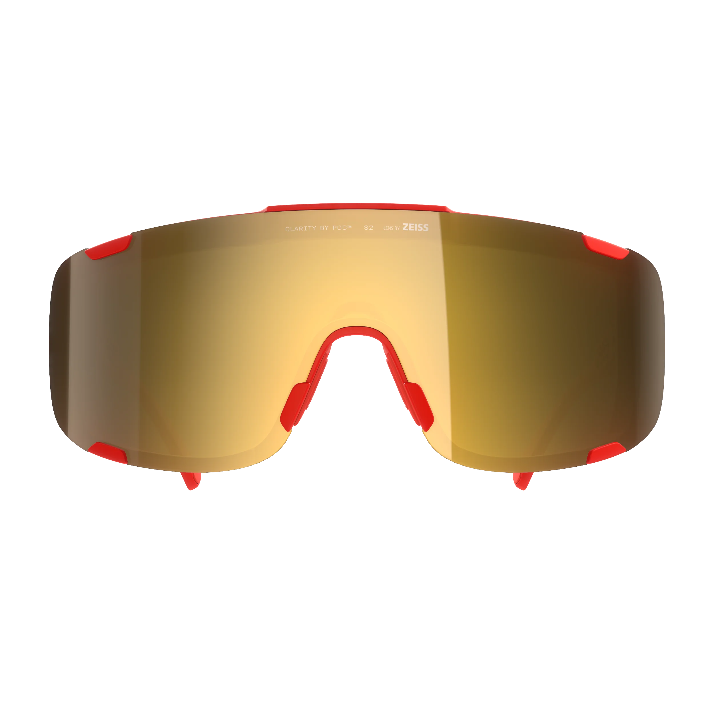 Lunettes POC DEVOUR MID Rouge Verre Clarity Road Partly Sunny Gold - Image 2