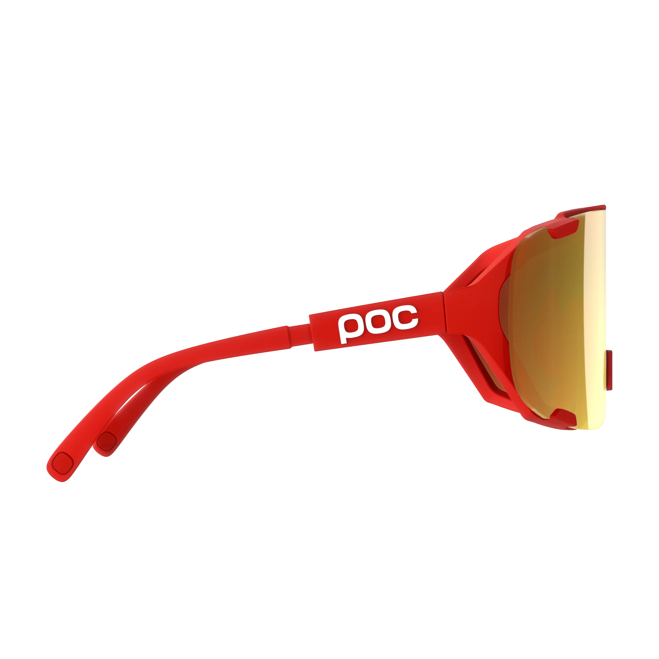 Lunettes POC DEVOUR MID Rouge Verre Clarity Road Partly Sunny Gold - Image 3