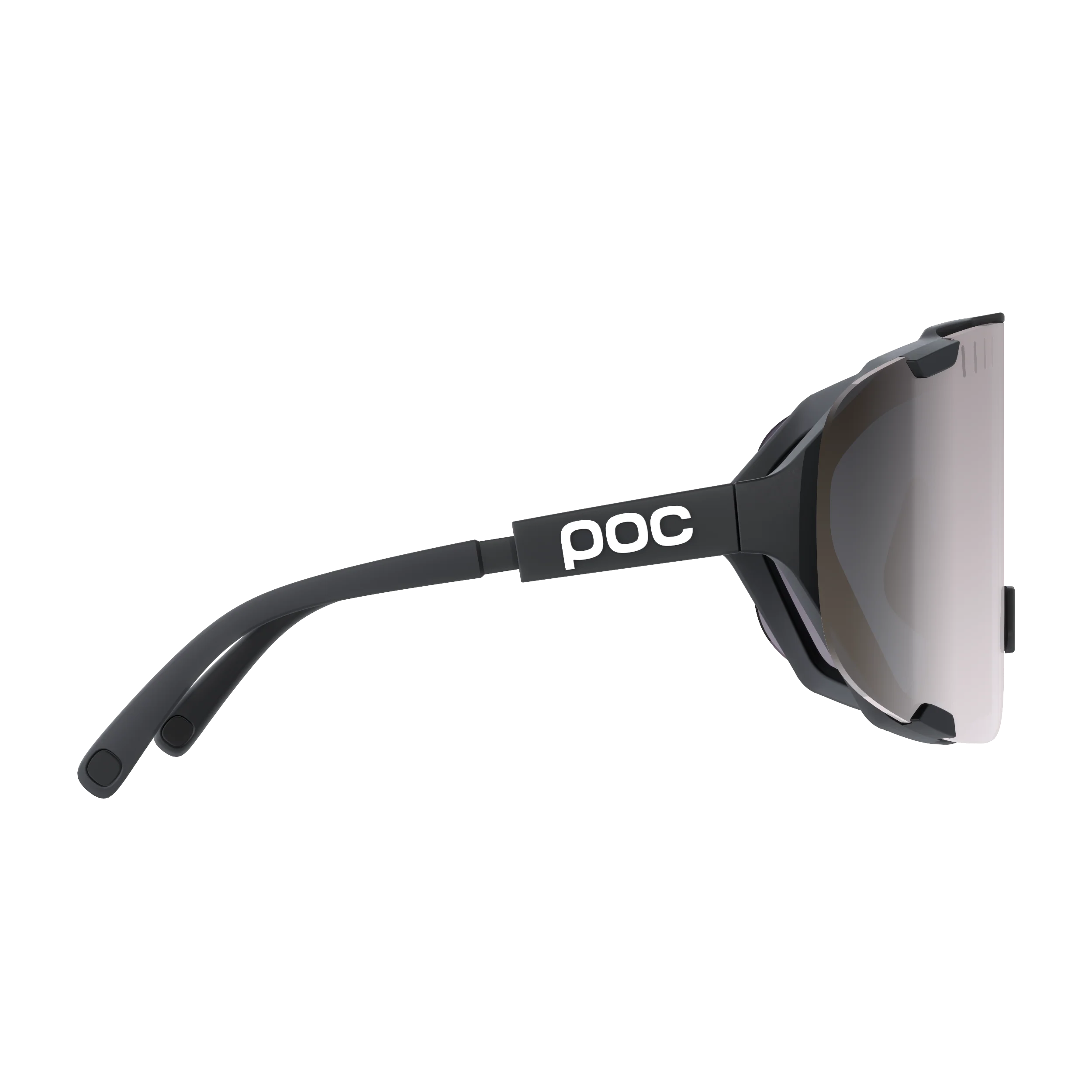 Lunettes POC DEVOUR + Noir Verre Clarity Road Sunny Silver - Image 3