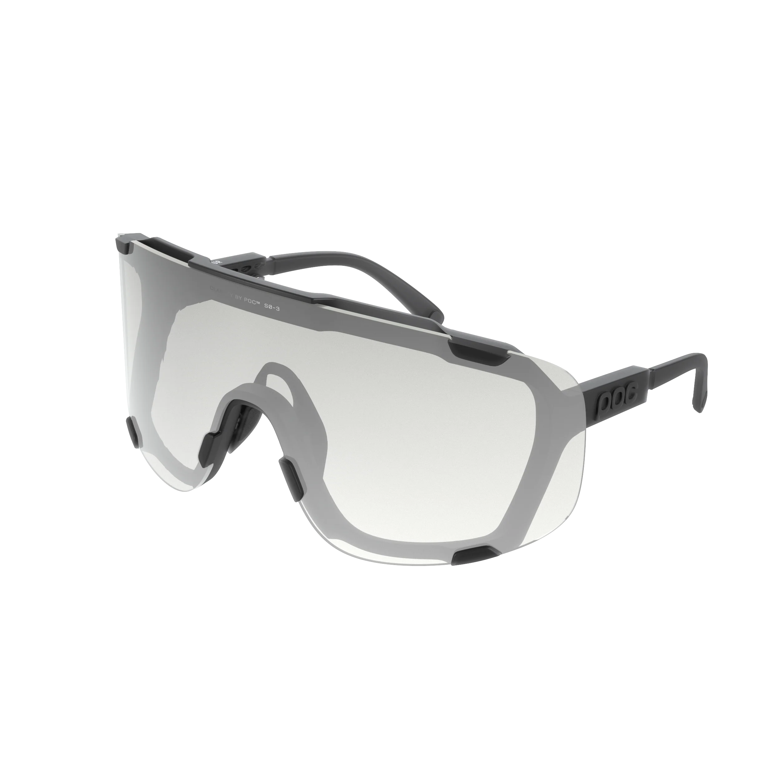 Lunettes POC DEVOUR Noir Translucide Verre Clarity Photochromique Grey