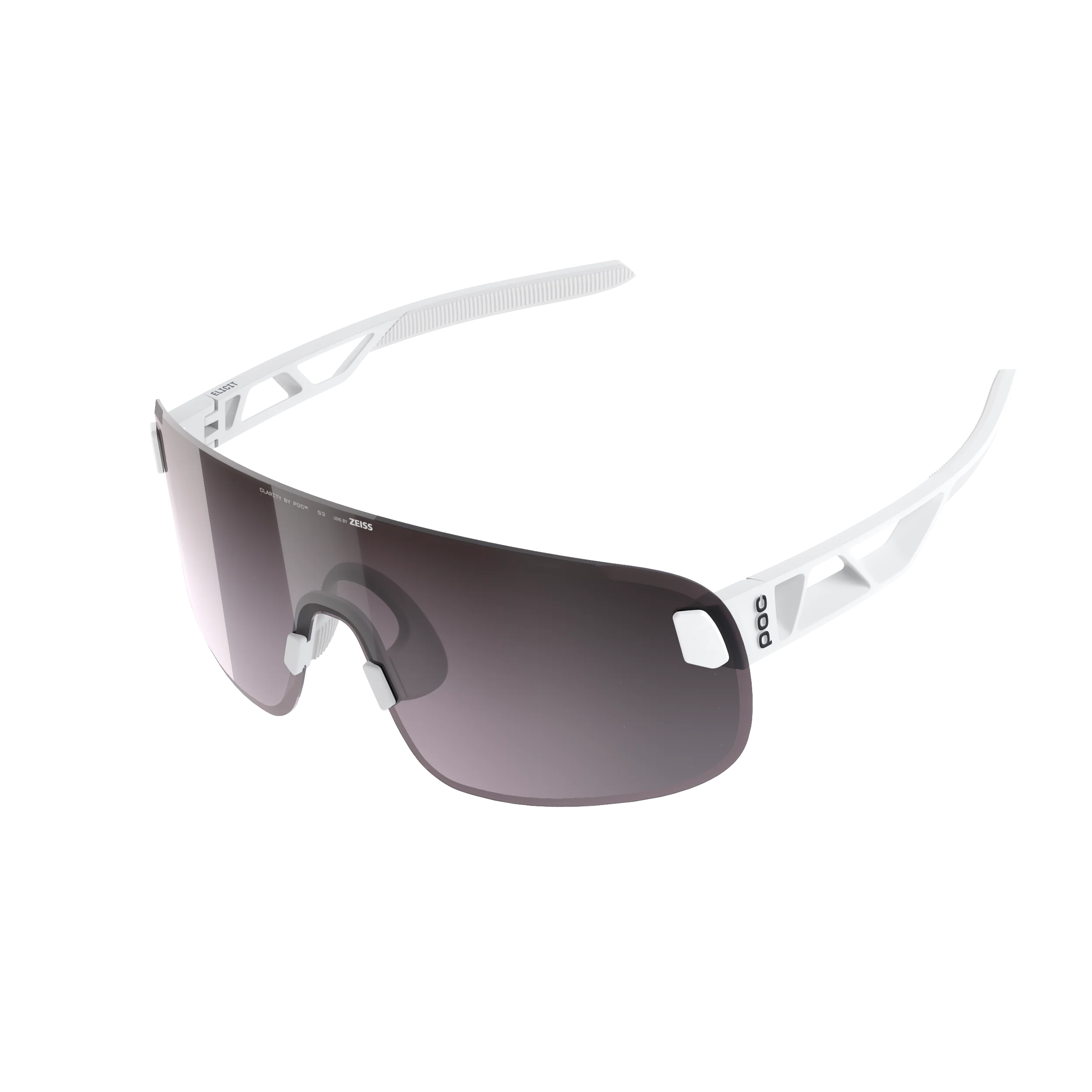 Lunettes POC ELICIT Blanc Verre Clarity Road Sunny Silver