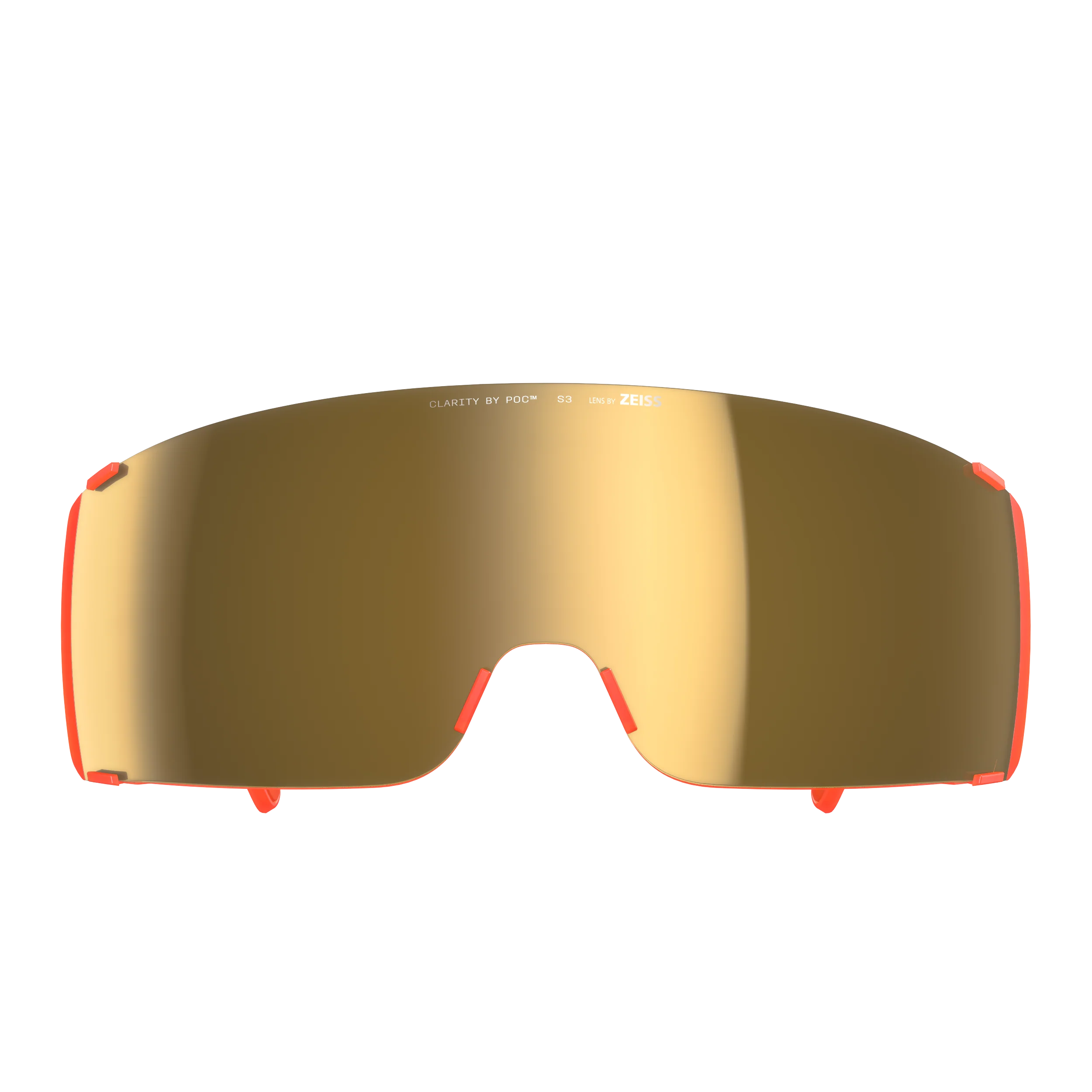 Lunettes POC PROPEL Fluorescent Orange Translucide Verre Clarity Road Sunny Gold - Image 2