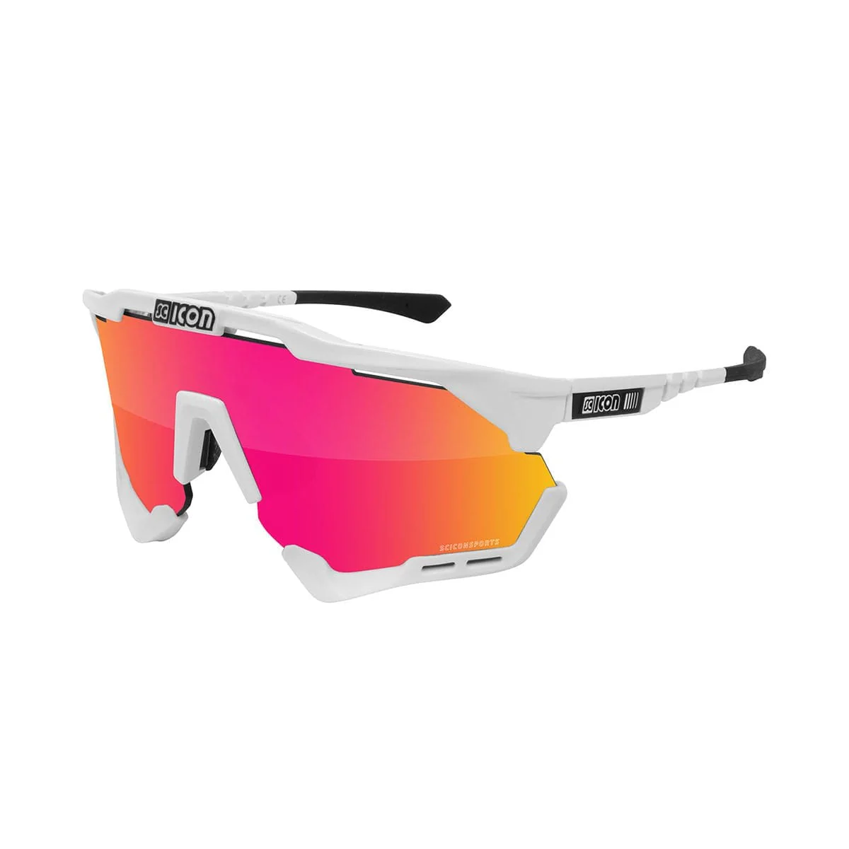 Lunettes SCICON AEROSHADE XL Blanc Iridium Rouge