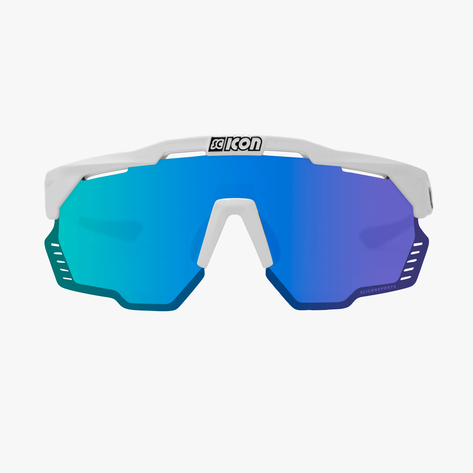 Lunettes SCICON AEROSHADE KUNKEN Blanc Multimirror Bleu - Image 2