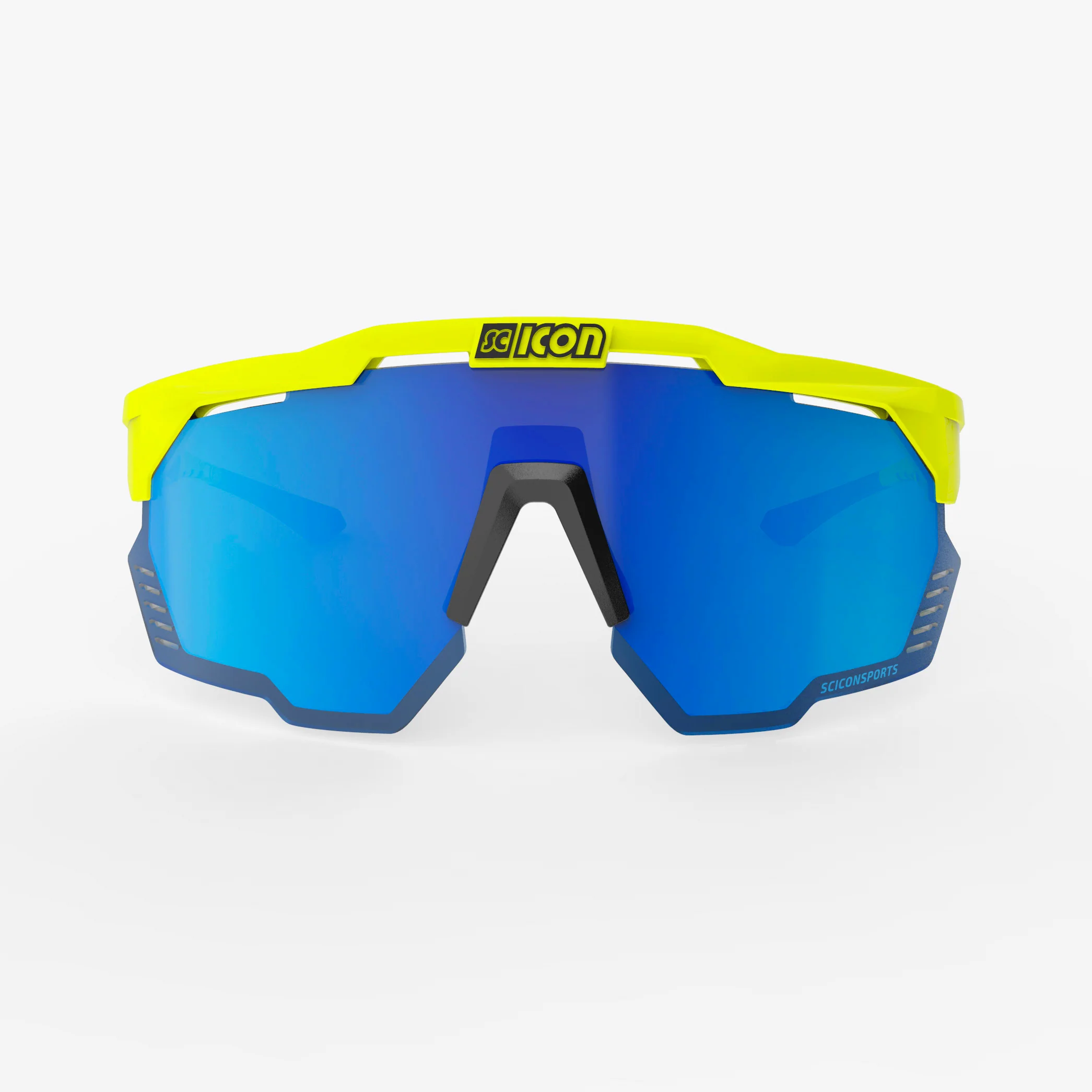Lunettes SCICON AEROSHADE KUNKEN Jaune Fluo Multimirror Bleu - Image 2