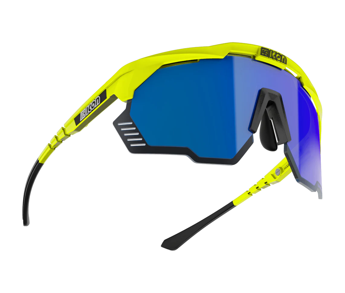 Lunettes SCICON AEROSHADE KUNKEN Jaune Fluo Multimirror Bleu - Image 3