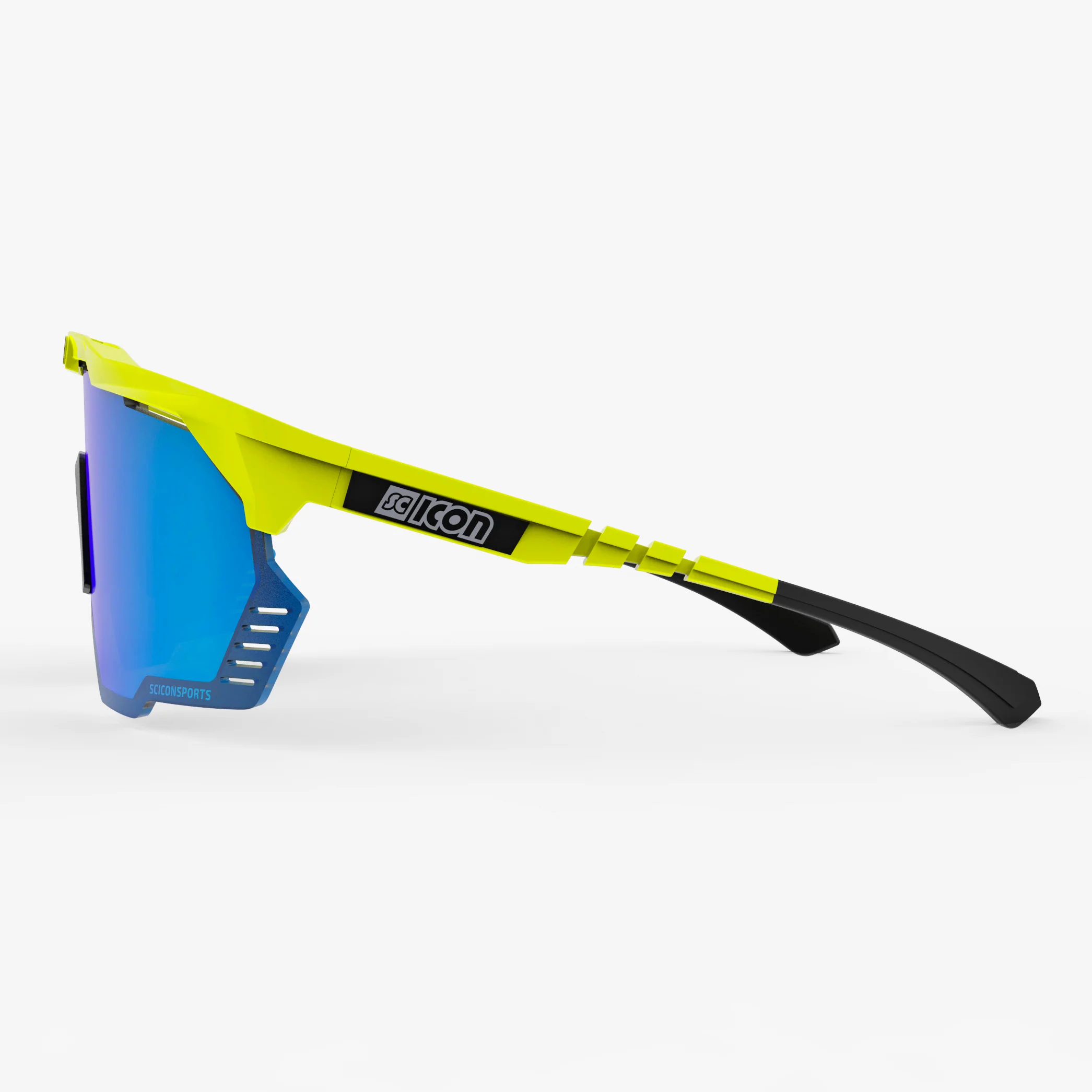 Lunettes SCICON AEROSHADE KUNKEN Jaune Fluo Multimirror Bleu - Image 4