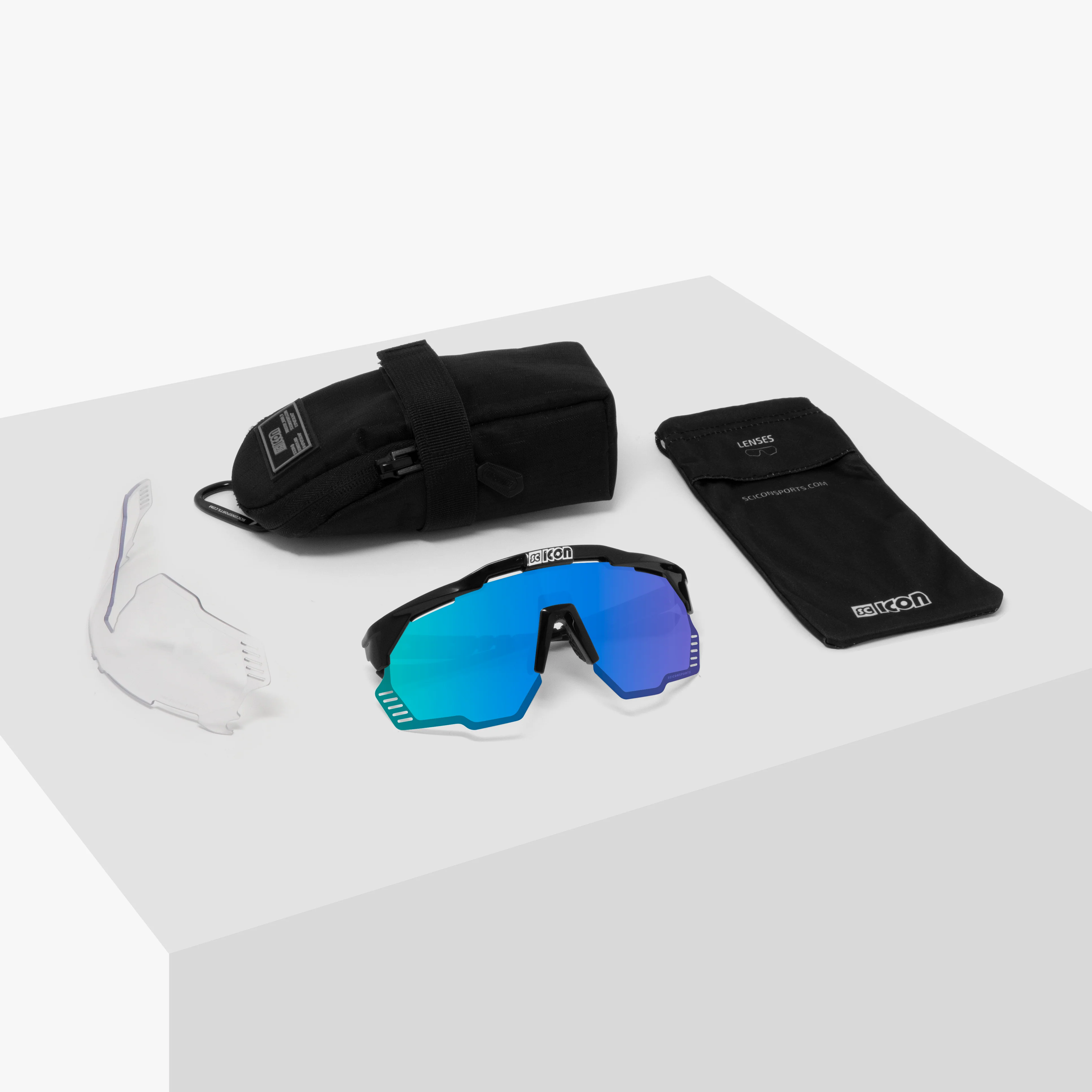 Lunettes SCICON AEROSHADE KUNKEN Noir Multimirror Bleu - Image 5