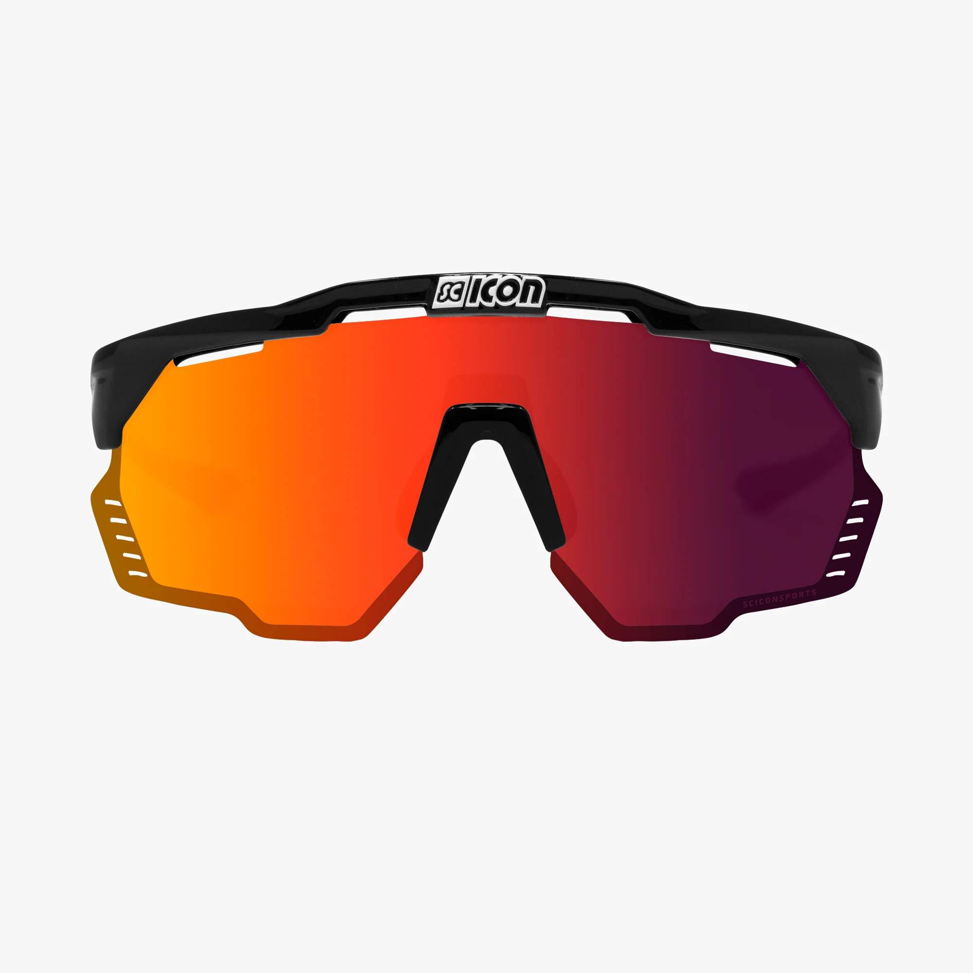 Lunettes SCICON AEROSHADE KUNKEN Noir Multimirror Rouge - Image 2