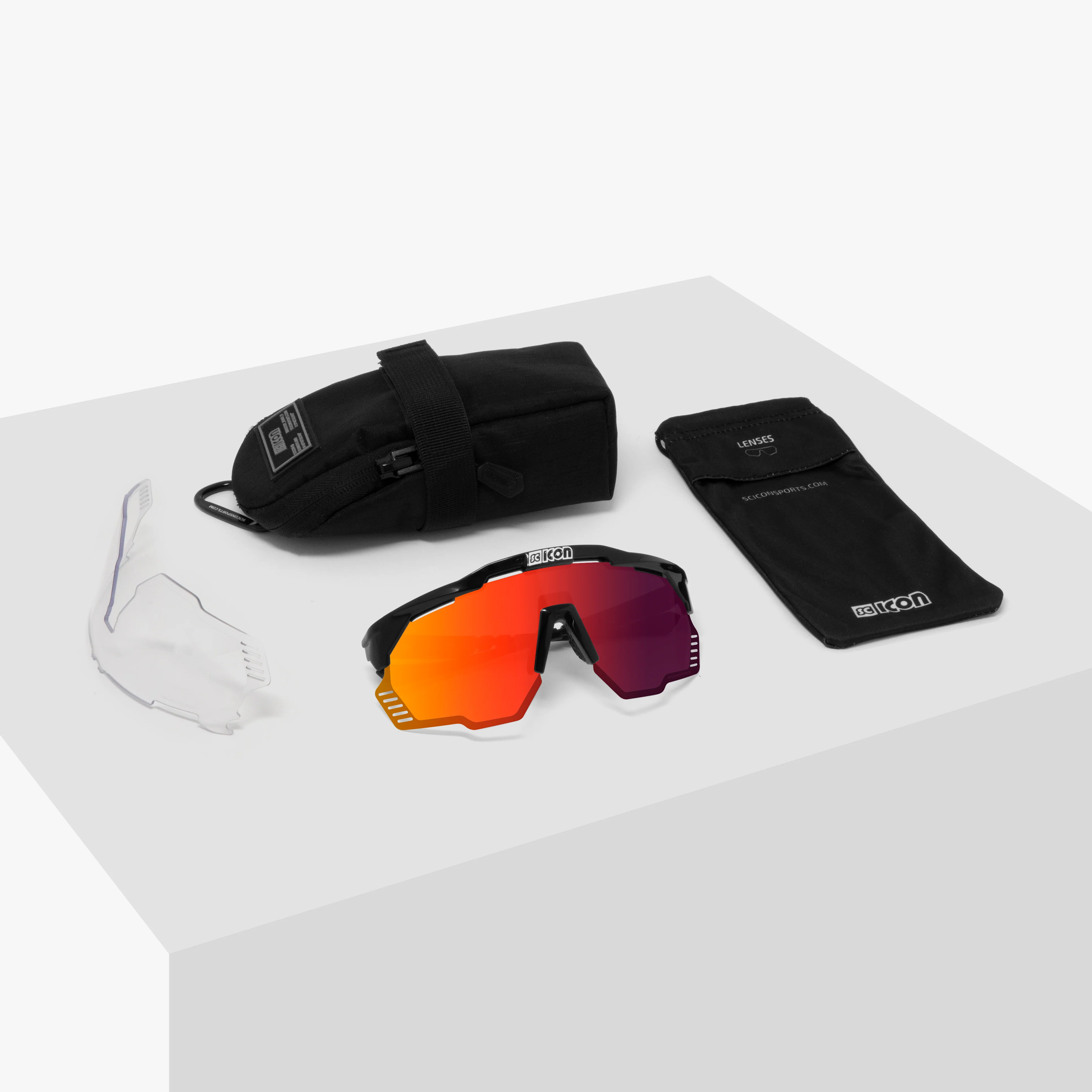 Lunettes SCICON AEROSHADE KUNKEN Noir Multimirror Rouge - Image 6