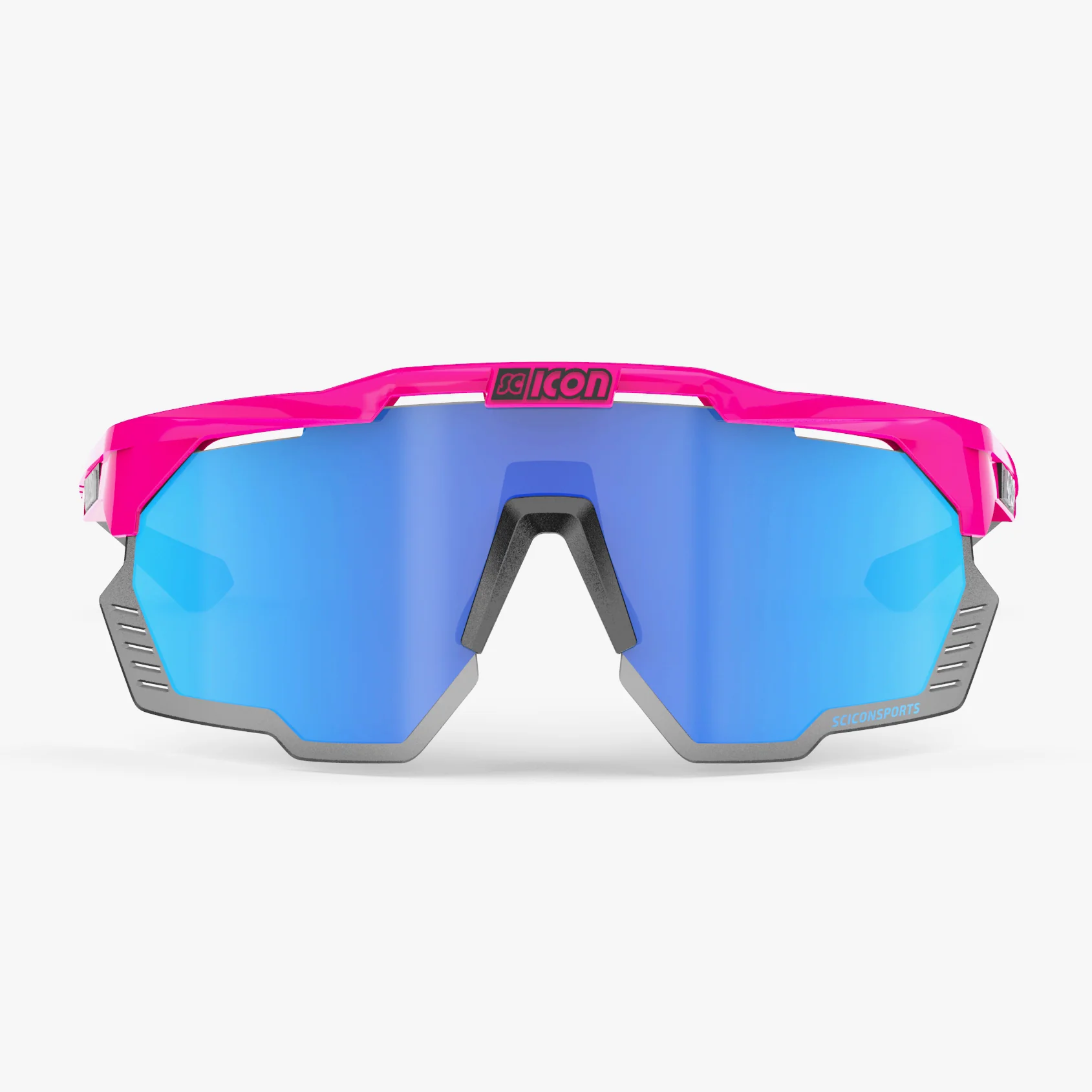 Lunettes SCICON AEROSHADE KUNKEN Rose Fluo Multimirror Bleu - Image 2