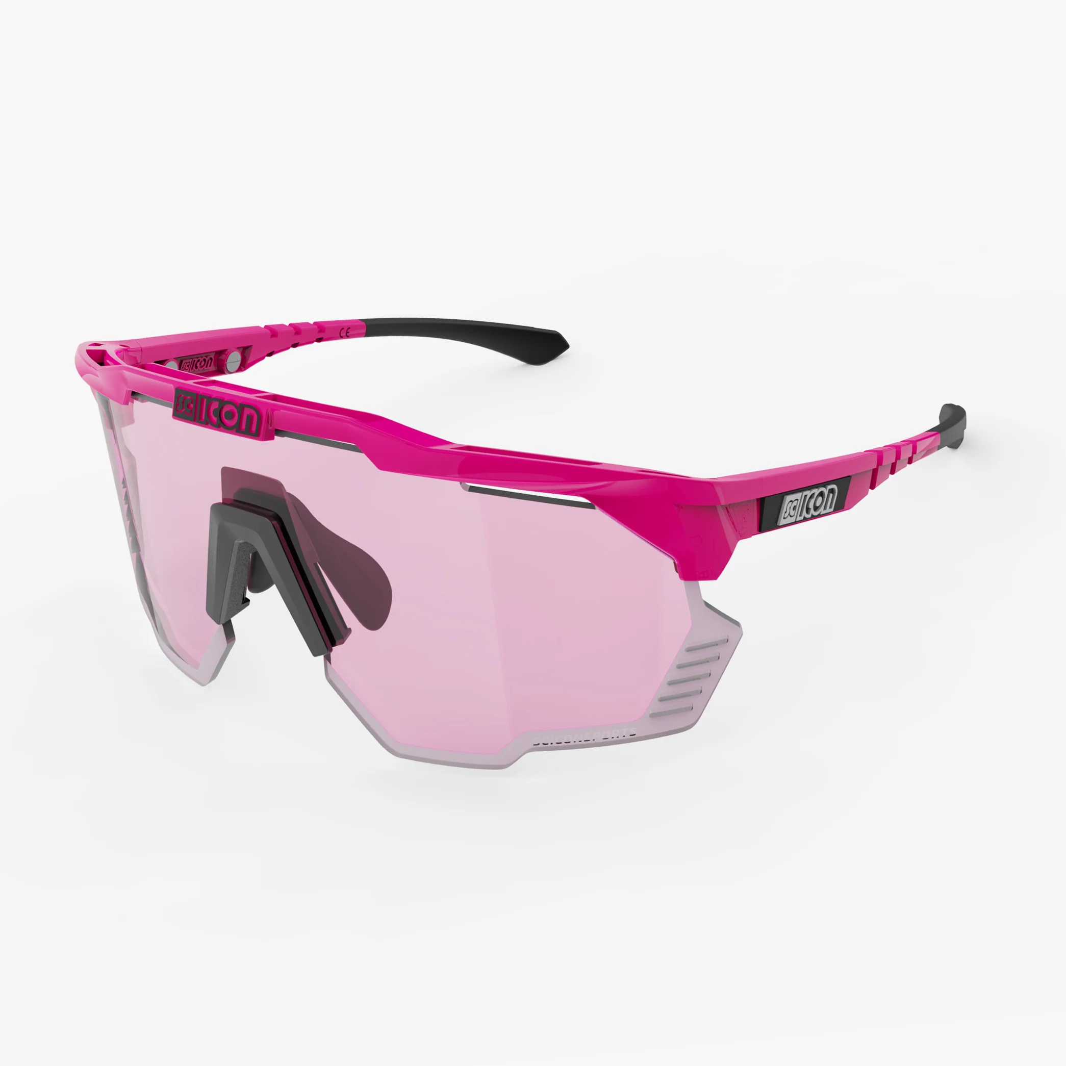 Lunettes SCICON AEROSHADE KUNKEN Rose Fluo Multimirror Bleu - Image 3