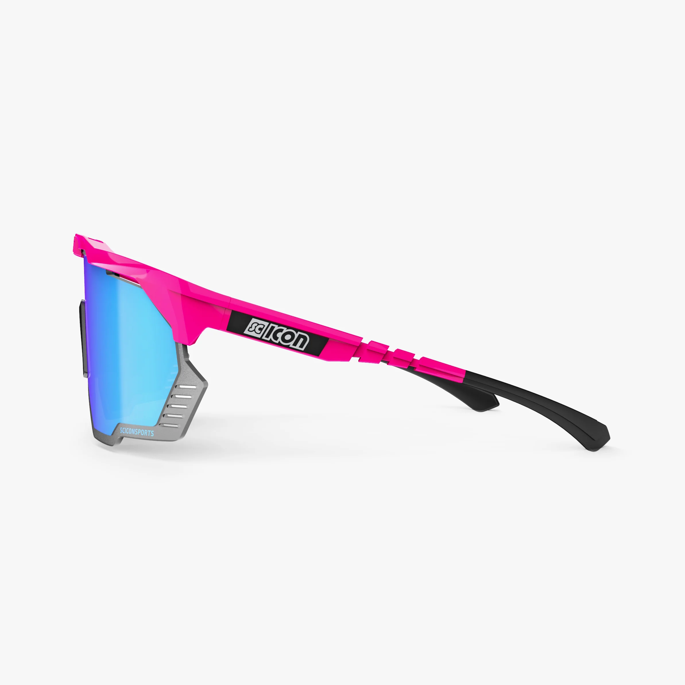 Lunettes SCICON AEROSHADE KUNKEN Rose Fluo Multimirror Bleu - Image 4