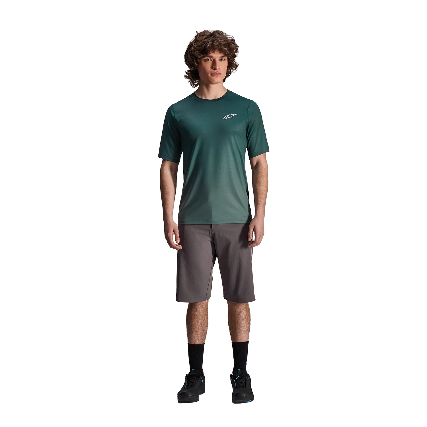 Maillot ALPINESTARS A-DURA RISE Manches Courtes Vert - Image 2